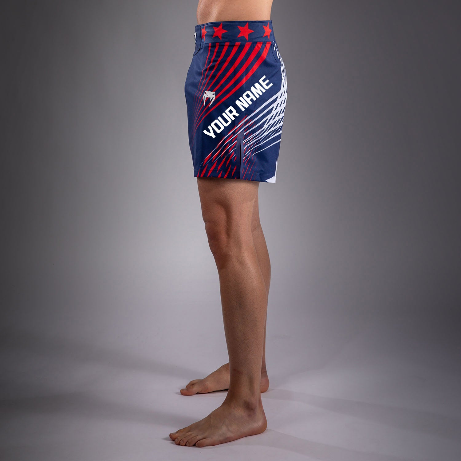 UFC Freedom 250 by Venum Authentic Fight Night Short de combat Personnalisé coupe courte pour homme - Bleu - product-type_Shorts de MMA