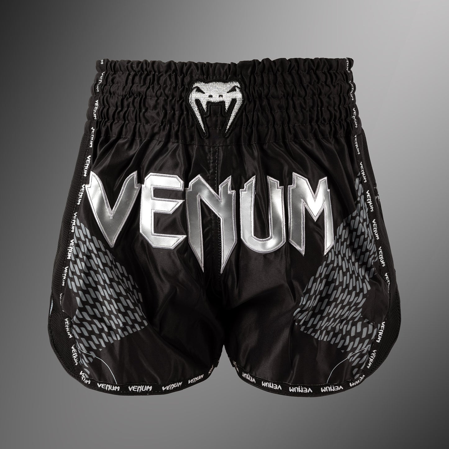 Short de Muay Thai Venum Nexus – Noir/Argent - product-type_Shorts de Muay Thai