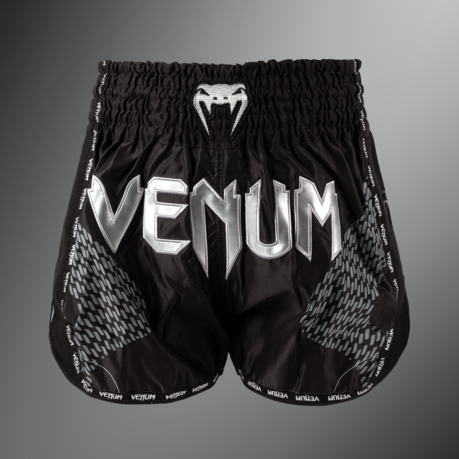 Short de Muay Thai Venum Nexus – Noir/Argent - product-type_Shorts de Muay Thai