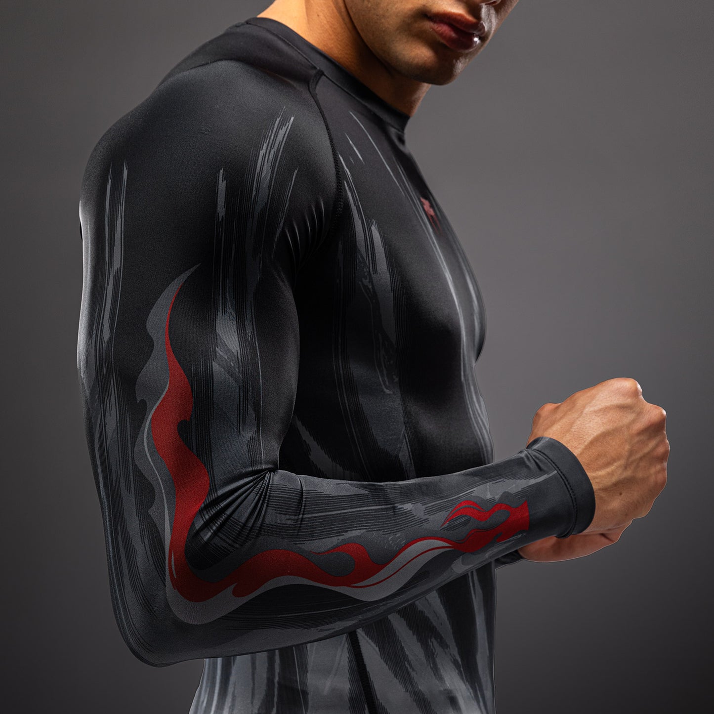 Rashguard à Manches Longues Venum Demon - Noir/Gris