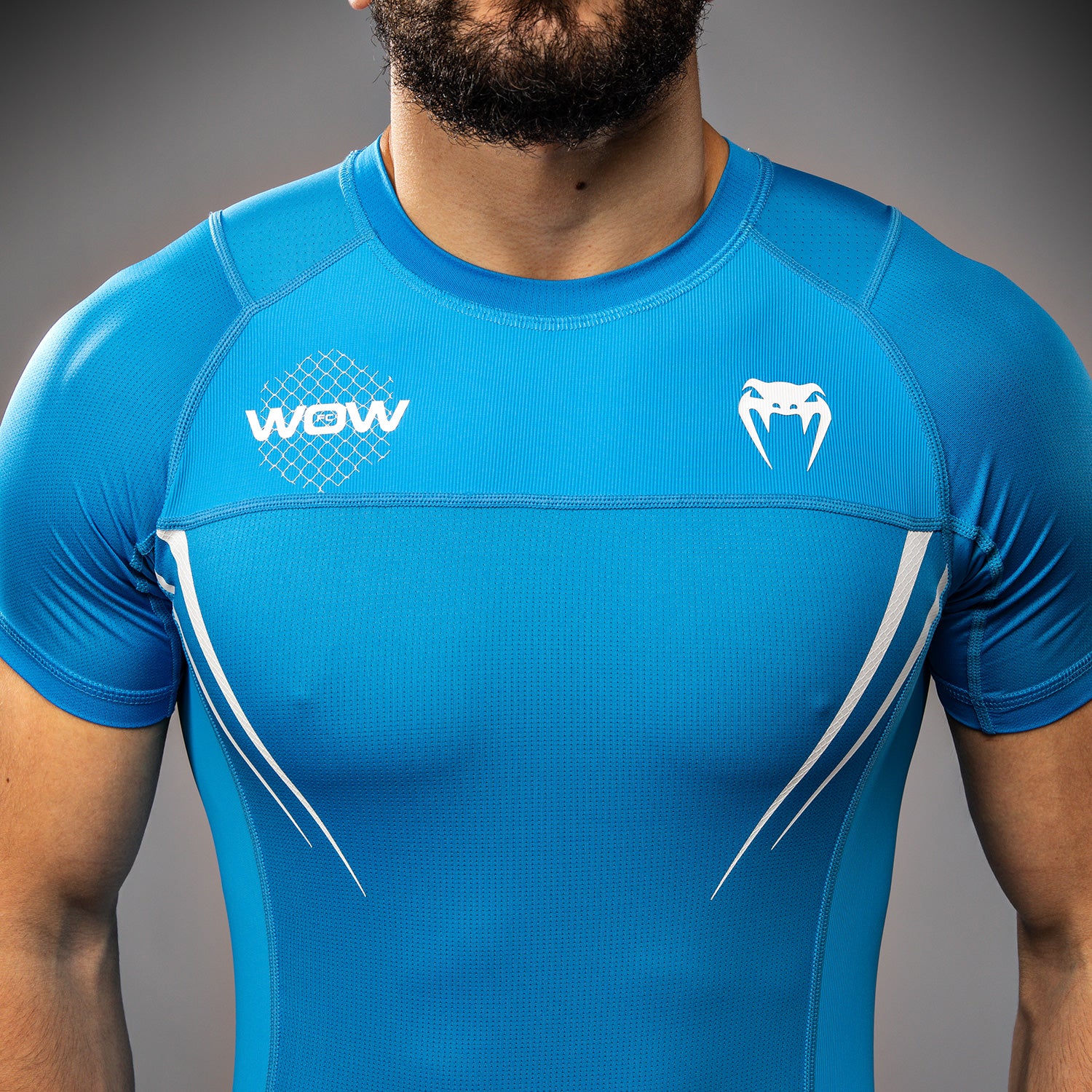 Rashguard manches courtes Venum x WOW FC - Bleu - product-type_T-Shirts de Compression