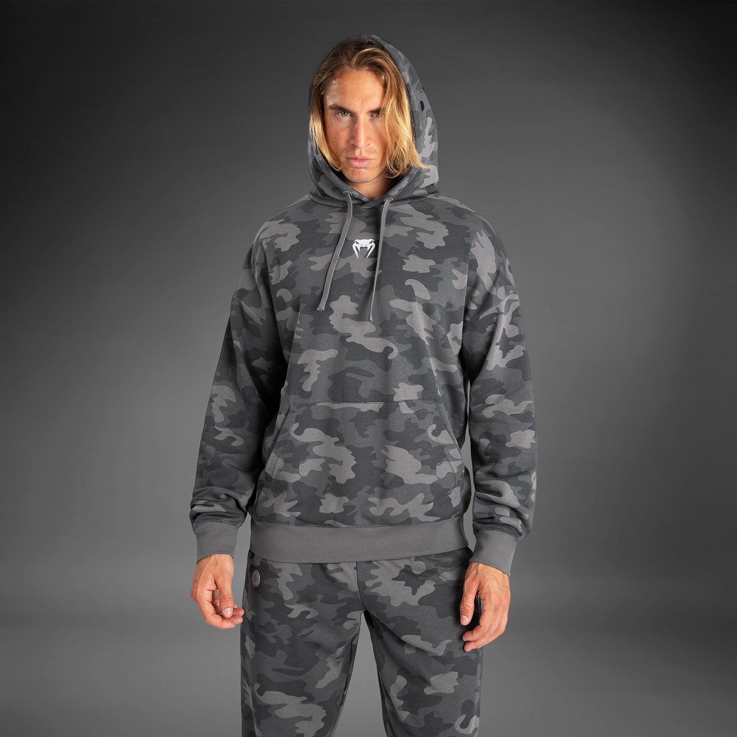 Sweat À Capuche pour Hommes Venum Vortex XL - Camouflage Anthracite - product-type_Sweatshirts