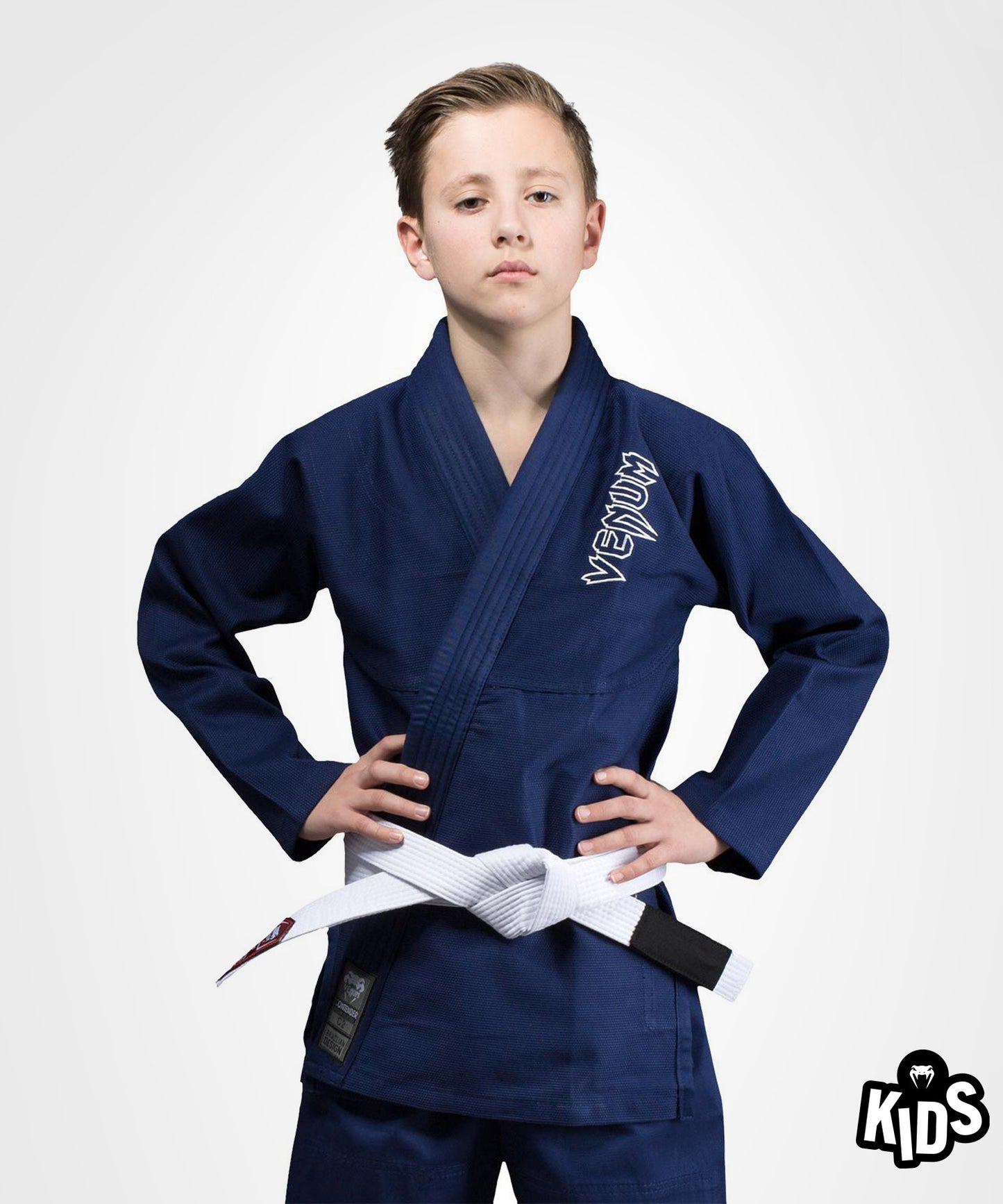 Kimono JJB enfant Venum Contender + Ceinture blanche offerte – Bleu Marine