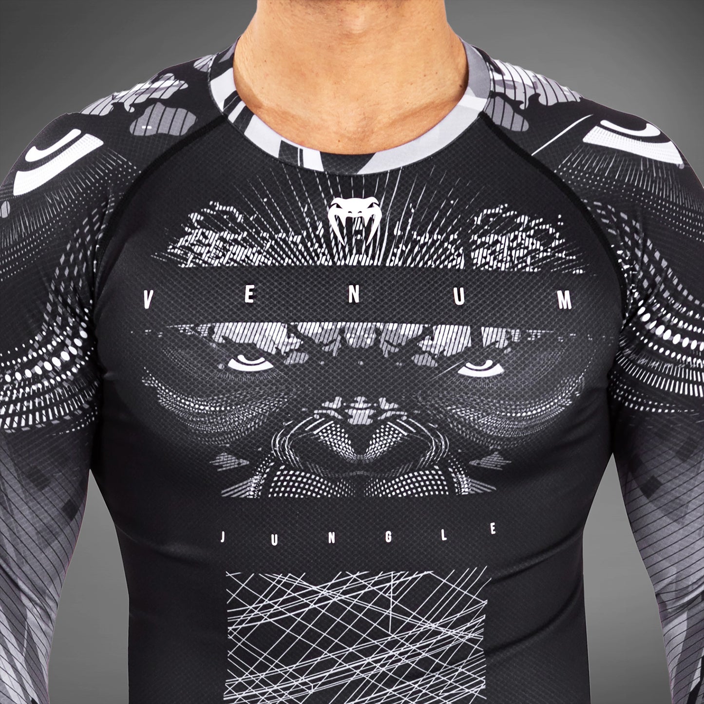 Rashguard Manches Longues Venum Gorilla Jungle - Noir/Blanc - product-type_T-Shirts de Compression