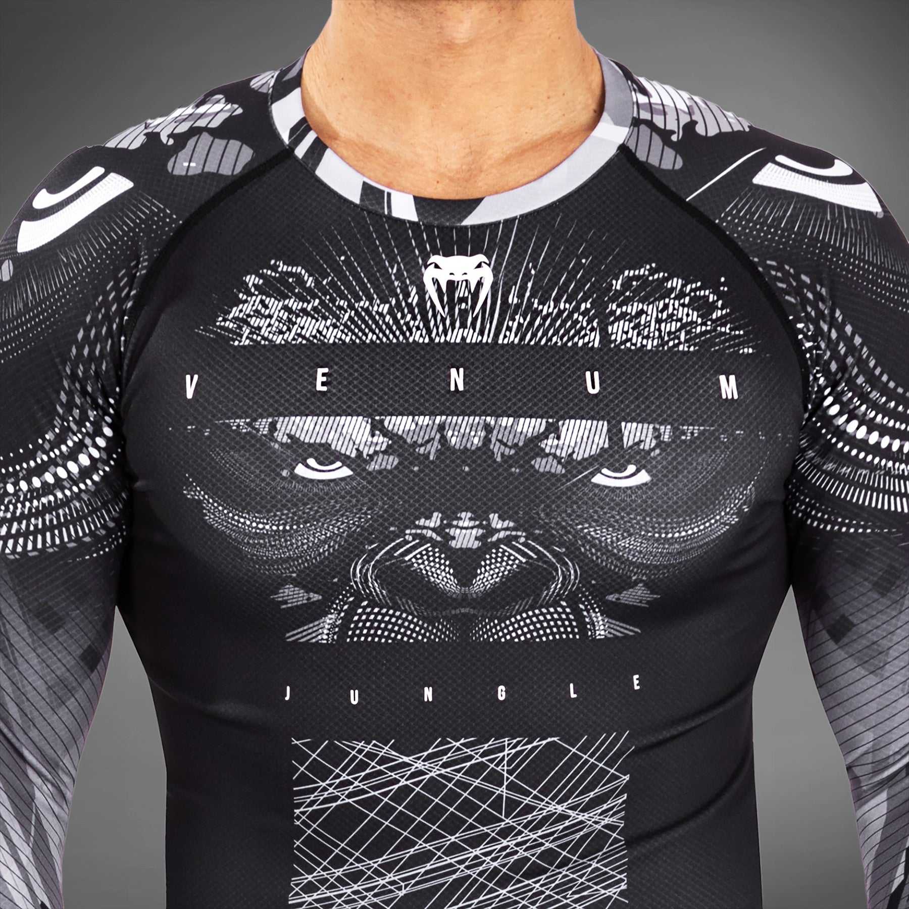 Rashguard Manches Longues Venum Gorilla Jungle - Noir/Blanc - product-type_T-Shirts de Compression
