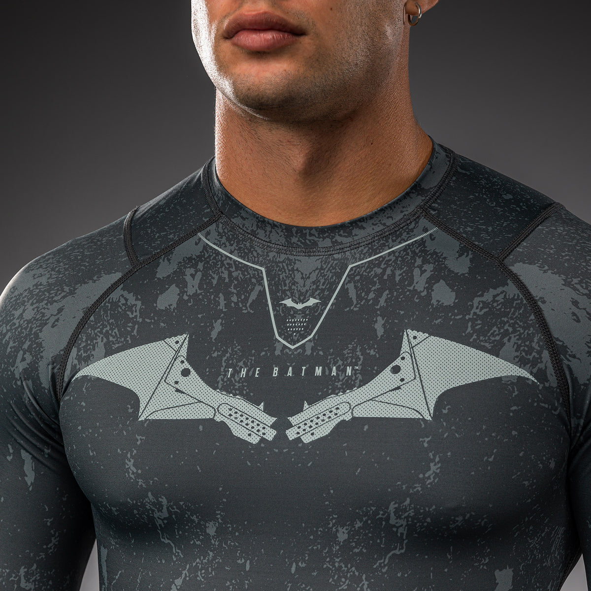 Rashguard à manches longues Venum x Batman - Noir/Gris/Rouge