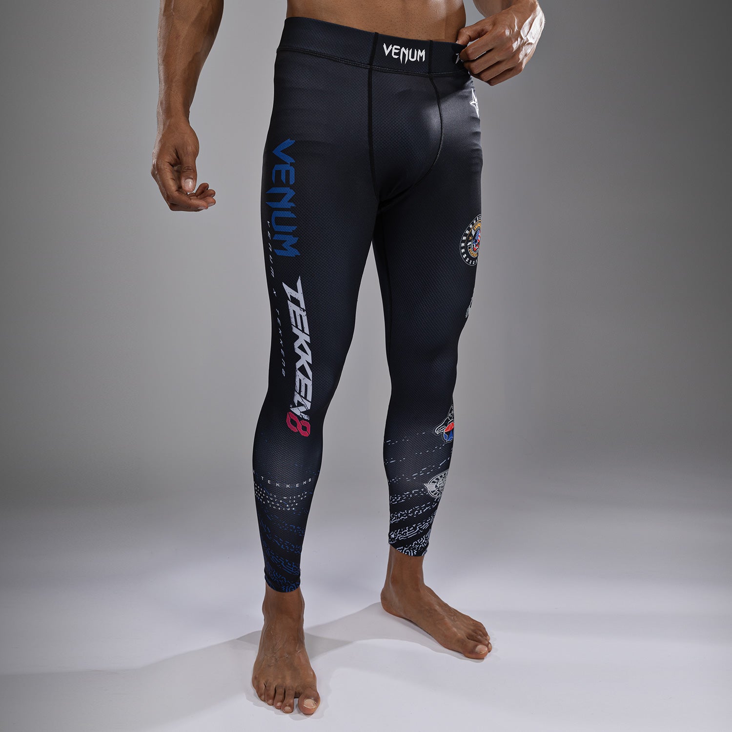 Pantalon de compression Venum x TEKKEN 8 - Paul Phoenix - Noir/Bleu - product-type_Pantalons de Compression
