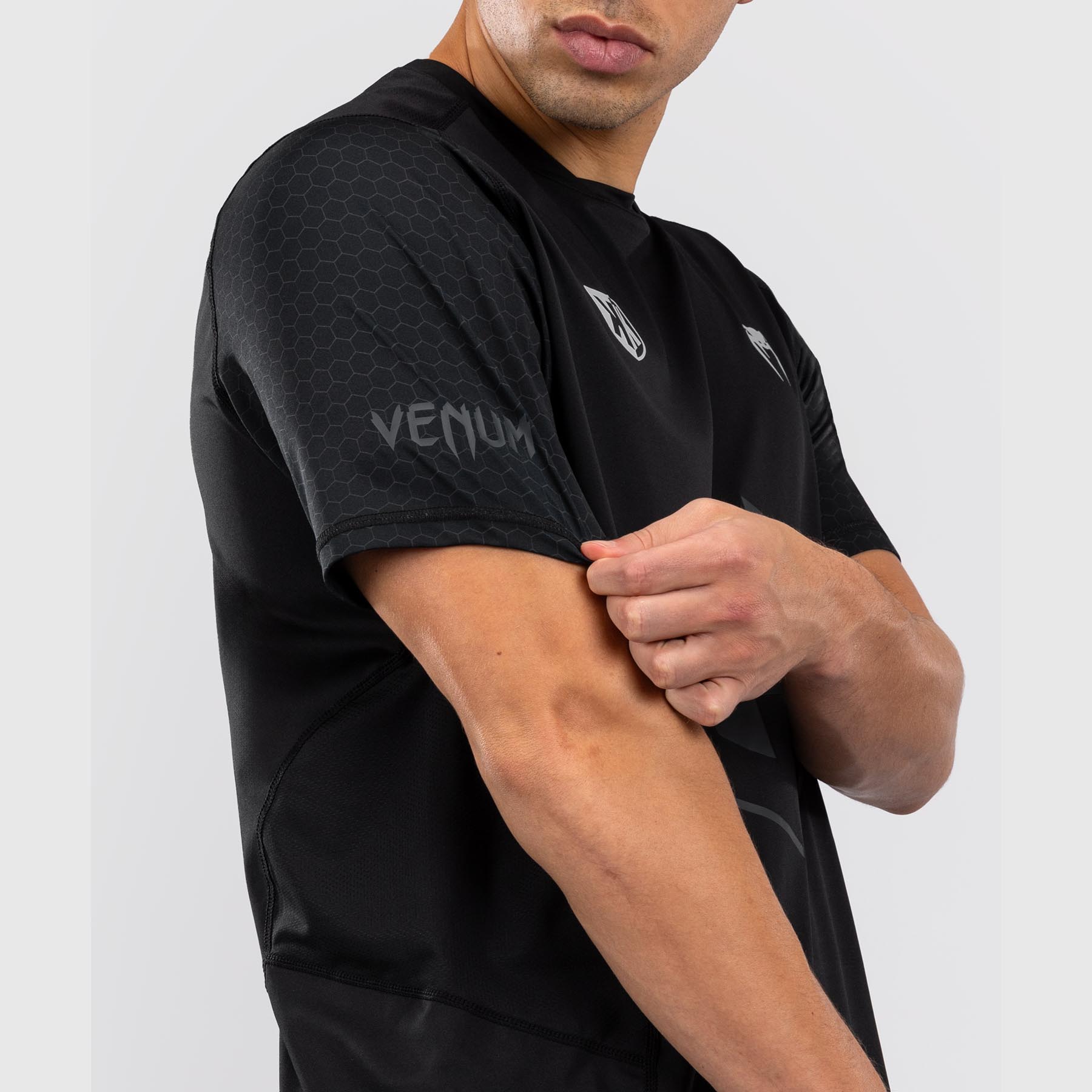 T-shirt Dry Tech Foot Korner x Venum Hexagon MMA Noir/Argent - product-type_T-Shirts Dry Tech