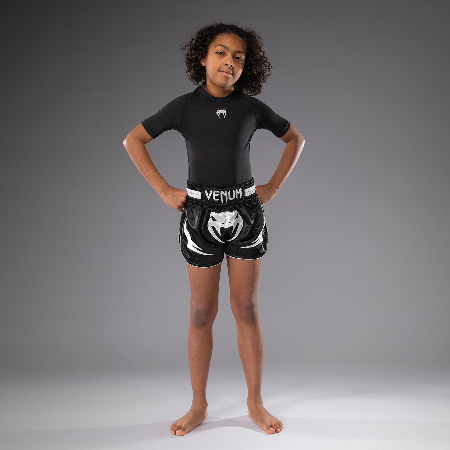 Short de Muay Thaï Venum Inferno pour Enfants - Noir - product-type_Shorts de Muay Thai