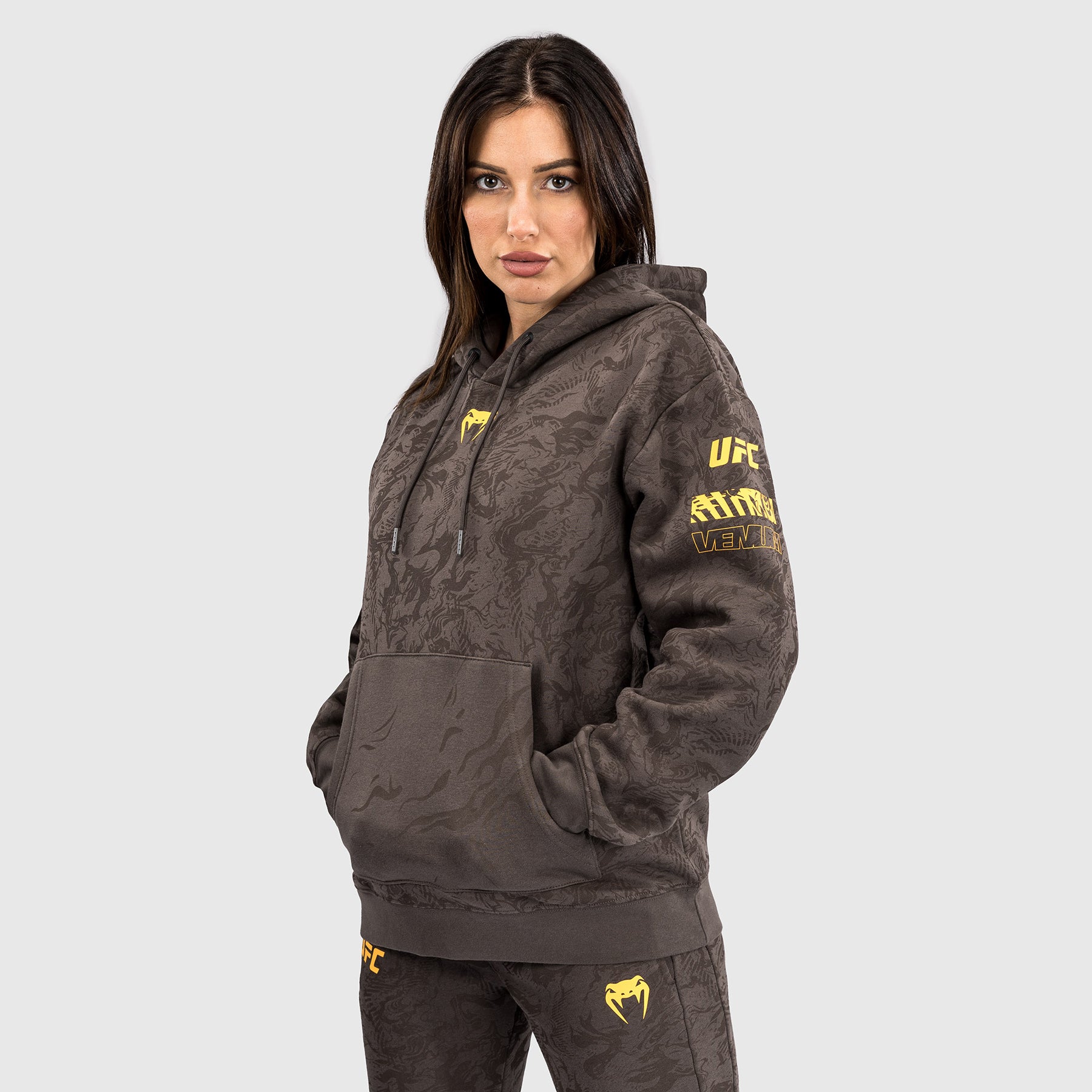 Sweatshirt à Capuche pour Femmes UFC Fusion by Venum Fight Week - Marron Terrestre - product-type_Sweatshirts