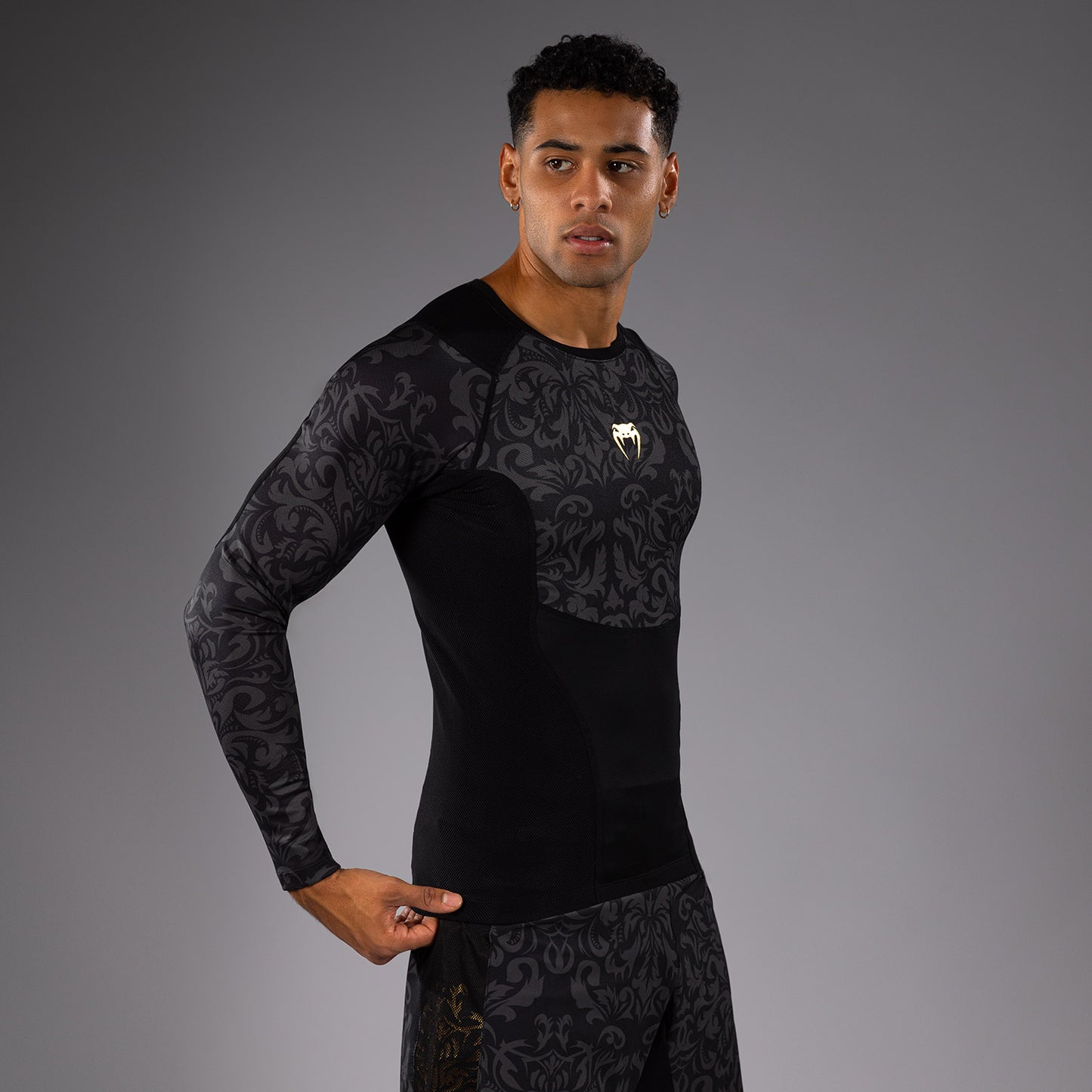 Rashguard à Manches Longues Venum x Topuria Unmatched Edition - Noir/Or - product-type_T-Shirts de Compression