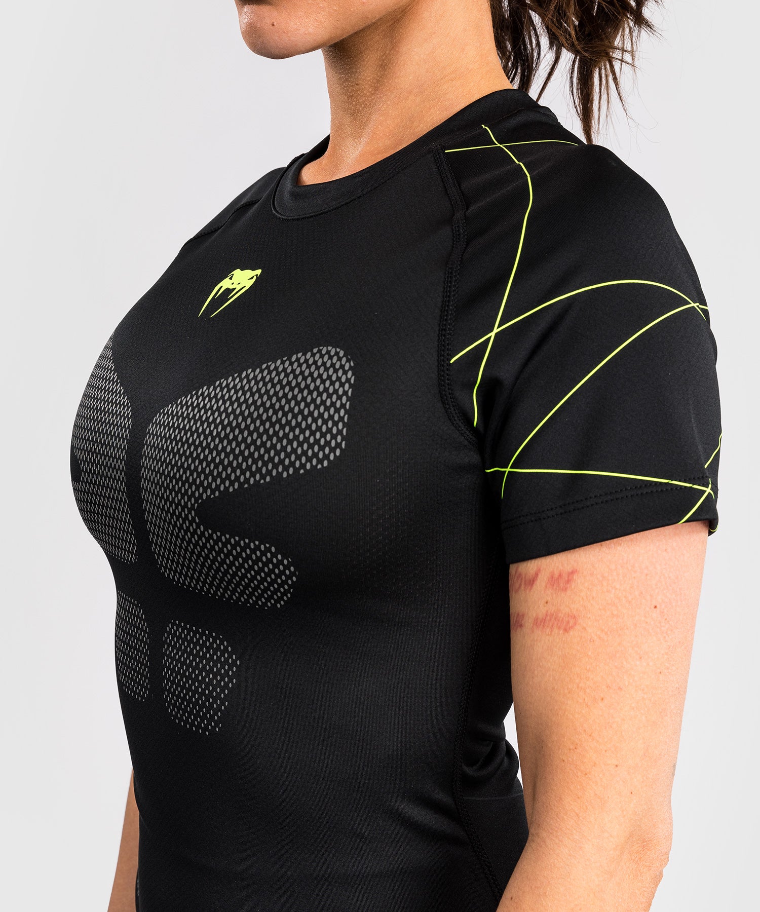 Rashguard Manches Courtes Venum Training Camp 4.0 - Noir/Vert Fluo - product-type_T-Shirts de Compression
