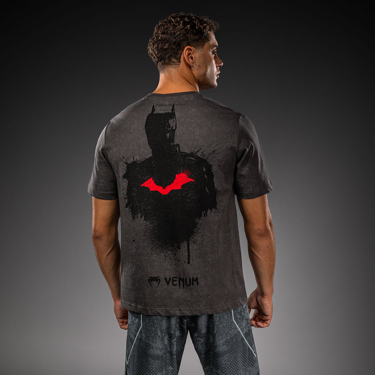T-shirt en coton Venum x Batman - Gris/Noir/Rouge