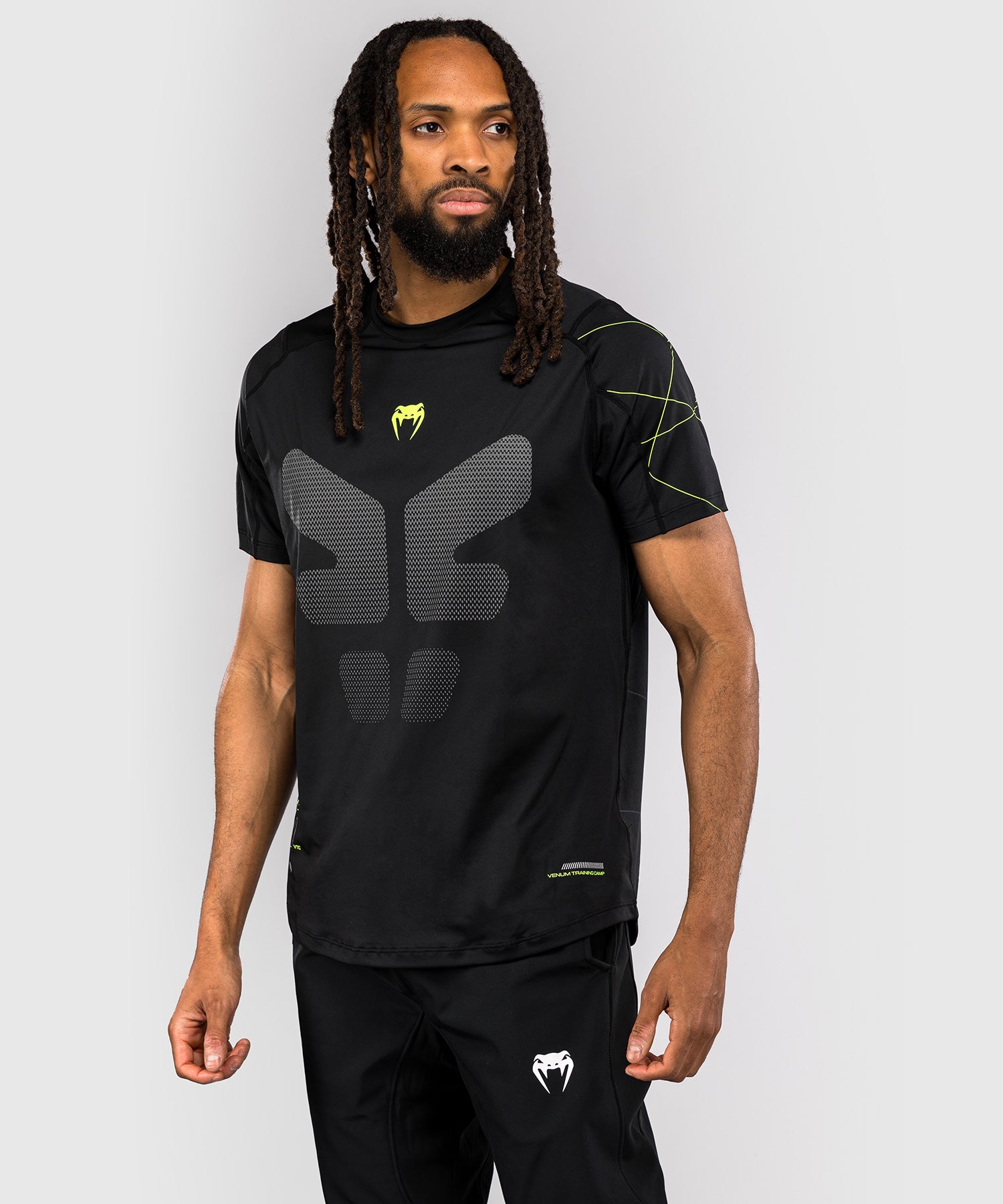 T-shirt Dry Tech Venum Training Camp 4.0 - Noir/Vert fluo - product-type_T-Shirts Dry Tech