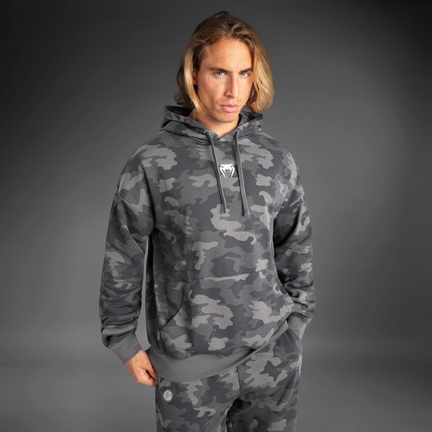 Sweat À Capuche pour Hommes Venum Vortex XL - Camouflage Anthracite - product-type_Sweatshirts