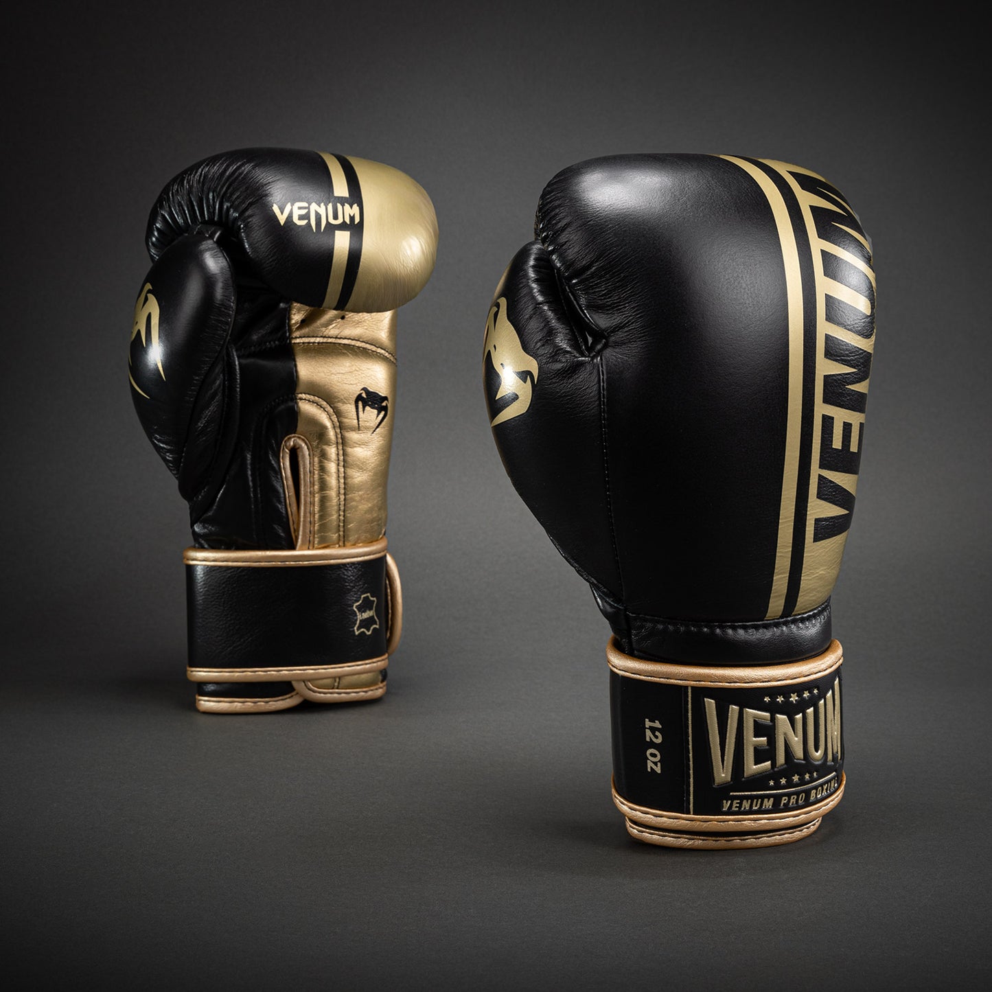 Gants de boxe pro Venum Shield Velcro - Noir/Or - product-type_Gants de boxe