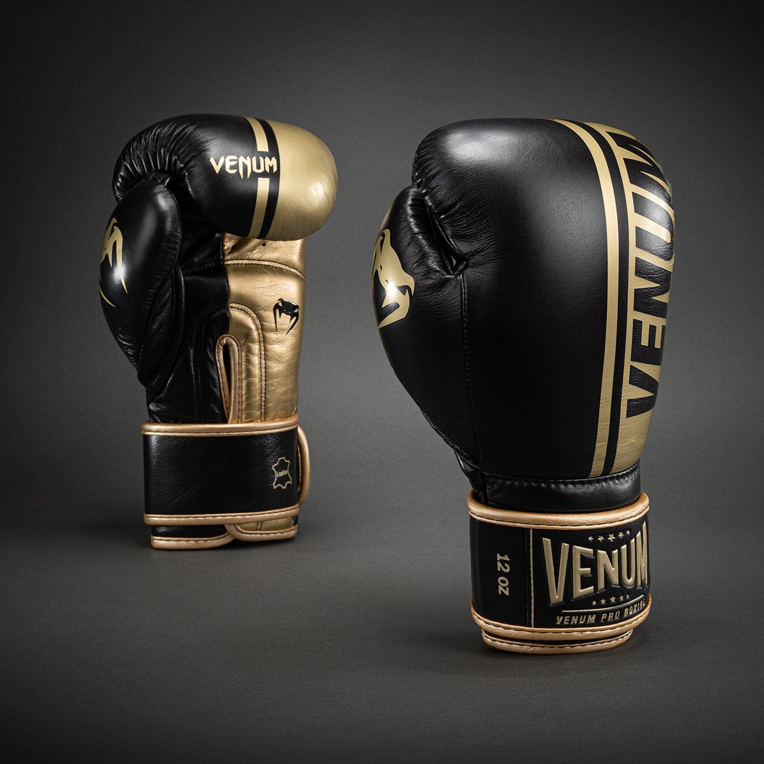 Gants de boxe pro Venum Shield Velcro - Noir/Or - product-type_Gants de boxe