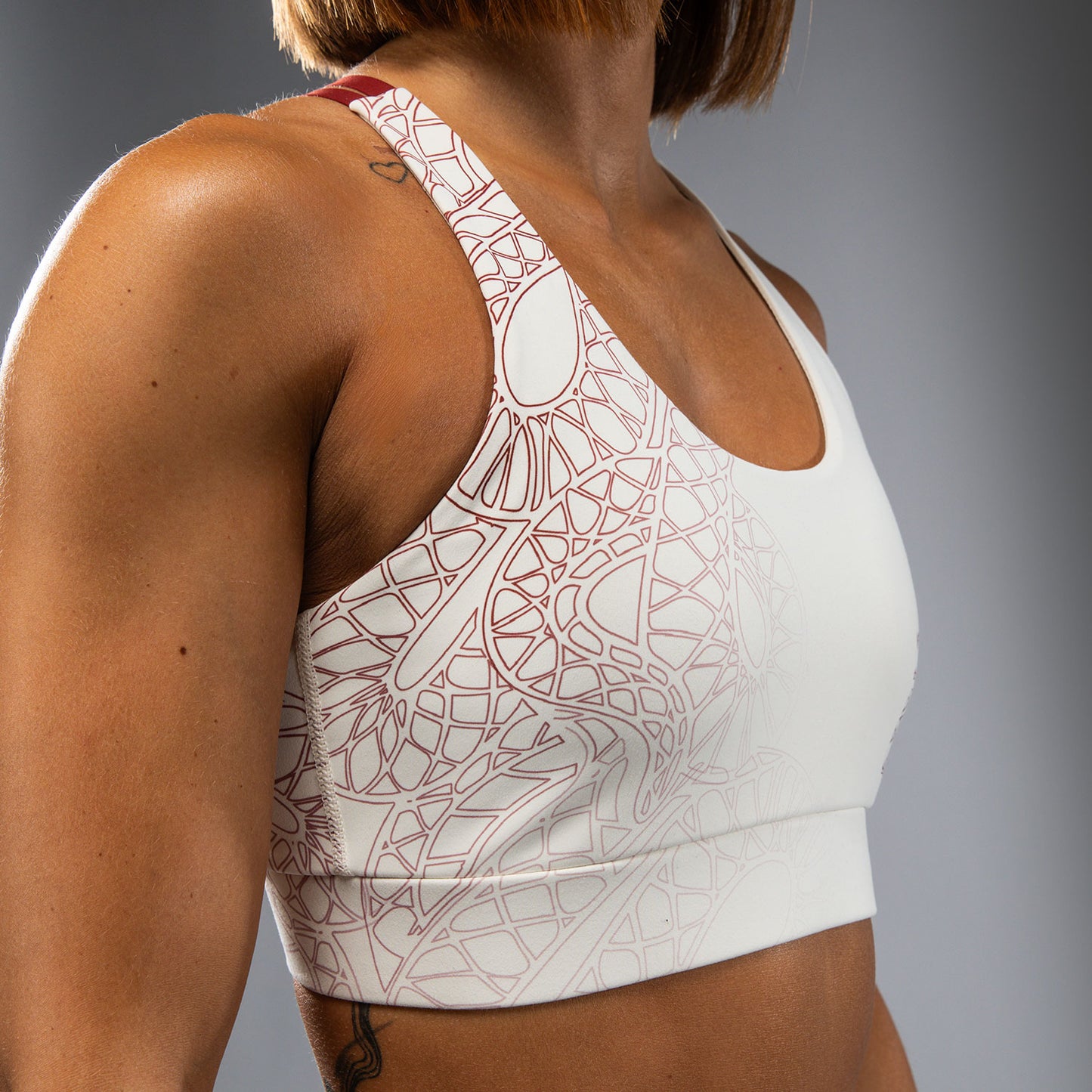 Brassière de Sport Venum Serpenti – Ivoire/Bordeaux - product-type_Brassières de sport