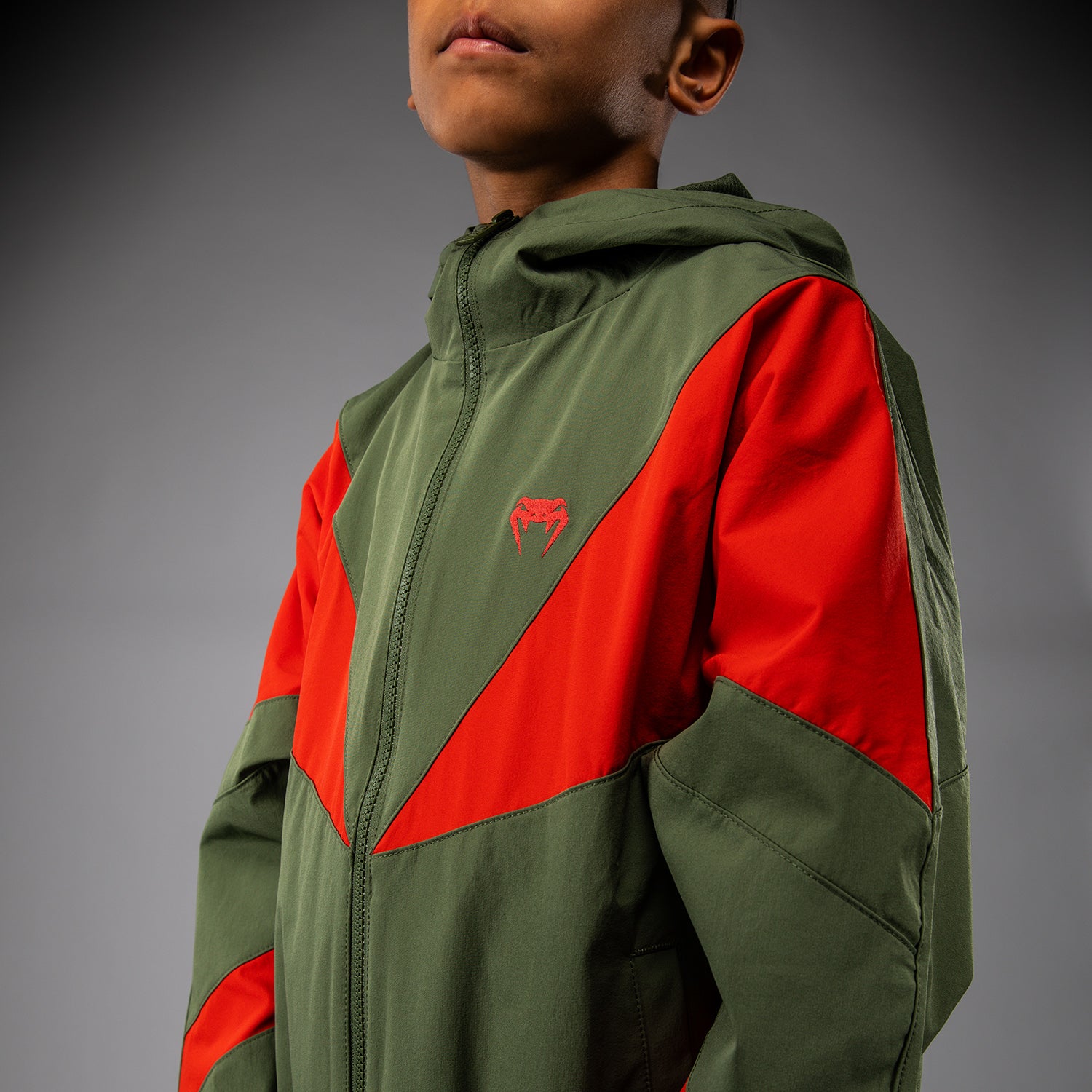 Veste de survêtement pour Enfants Venum Vectra - Vert Militaire/Orange - product-type_Vestes