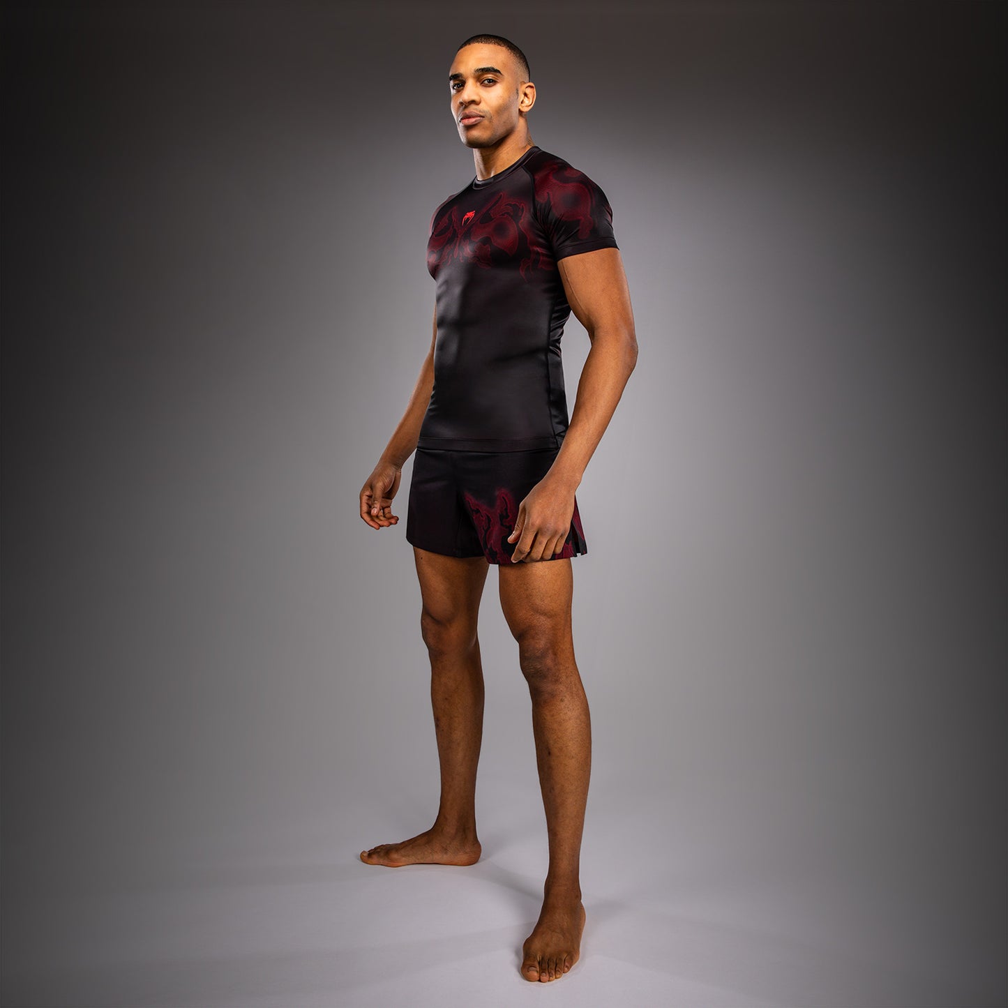 Rashguard à Manches Courtes Venum Spectre – Noir/Rouge - product-type_T-Shirts de Compression