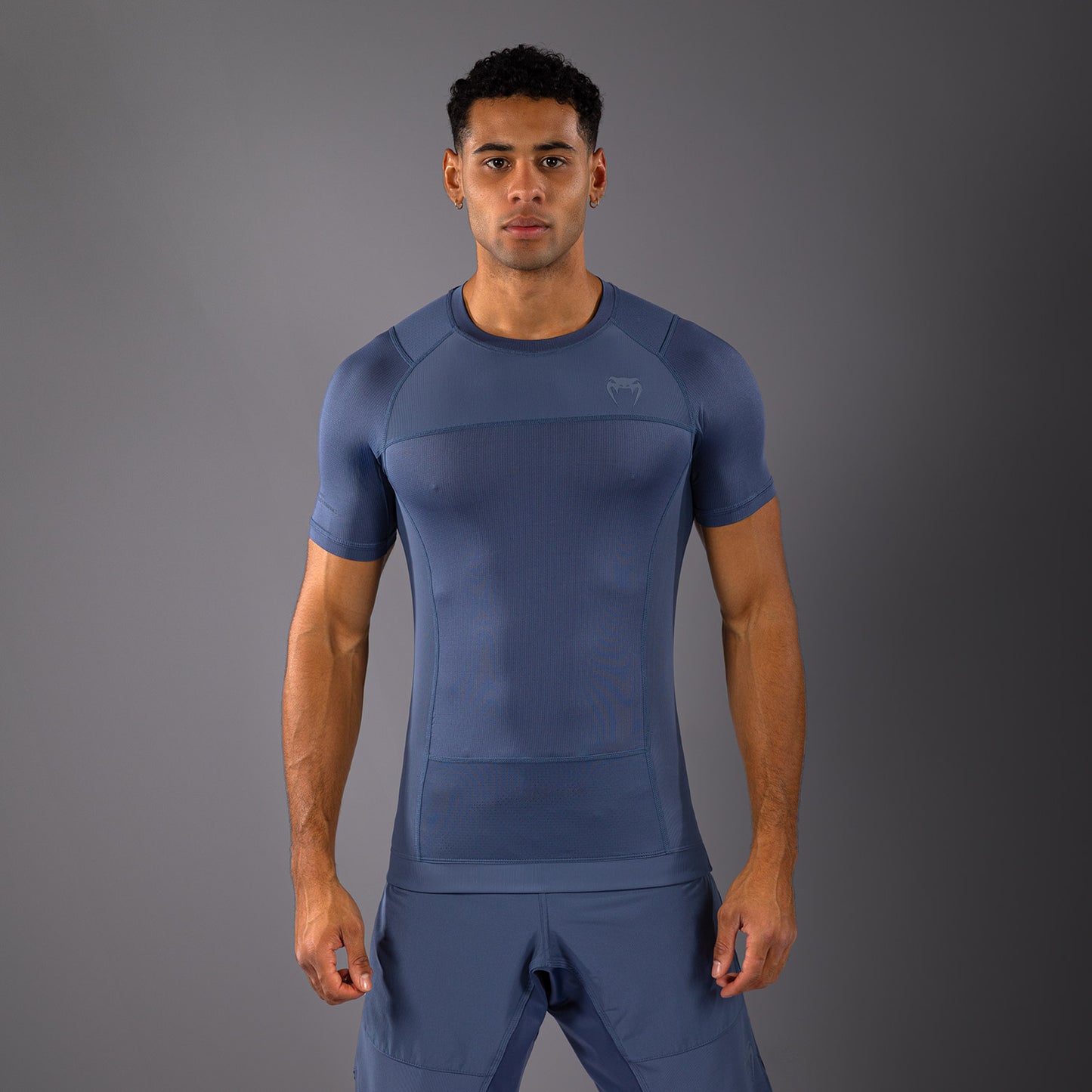 Rashguard à Manches Courtes Venum G-Fit Air pour Hommes - Bleu Brumeux - product-type_T-Shirts de Compression