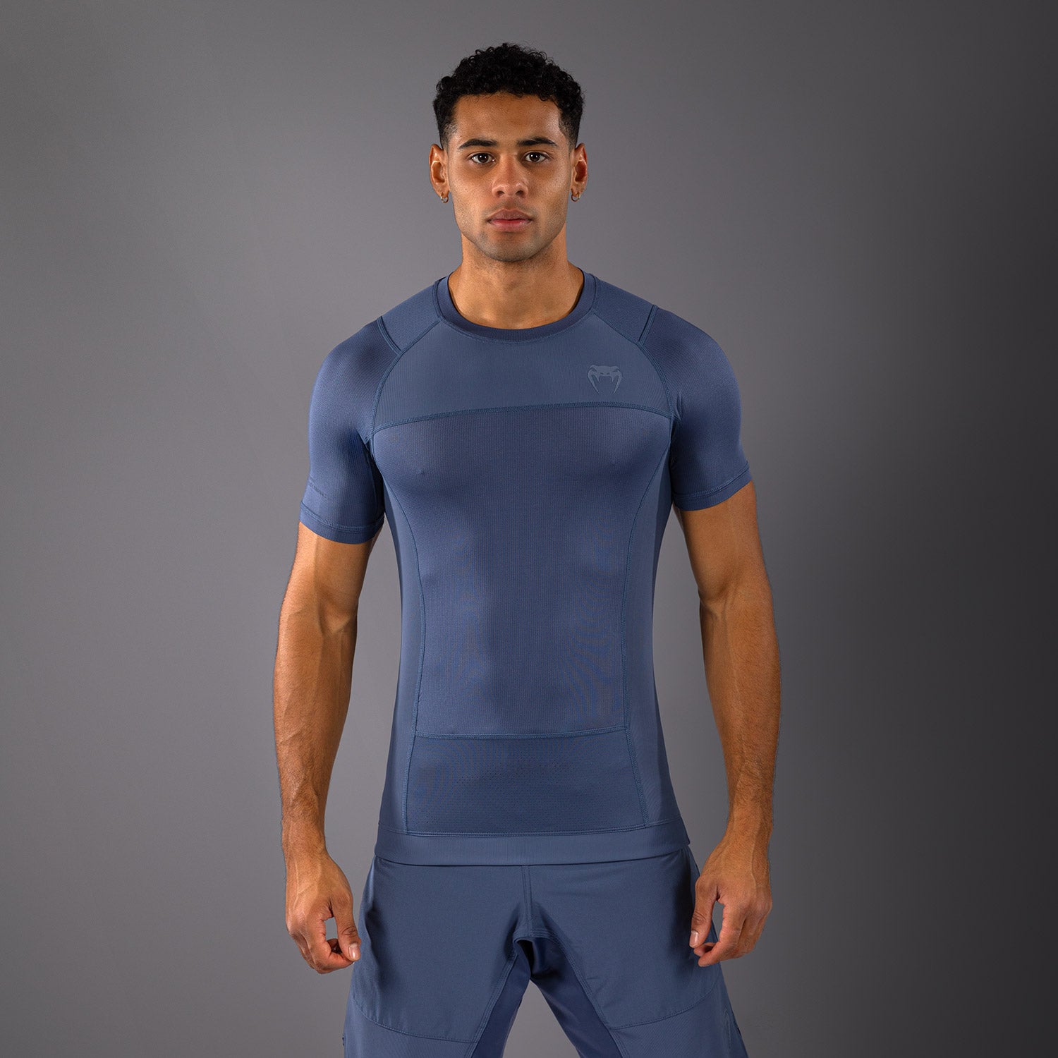 Rashguard à Manches Courtes Venum G-Fit Air pour Hommes - Bleu Brumeux - product-type_T-Shirts de Compression