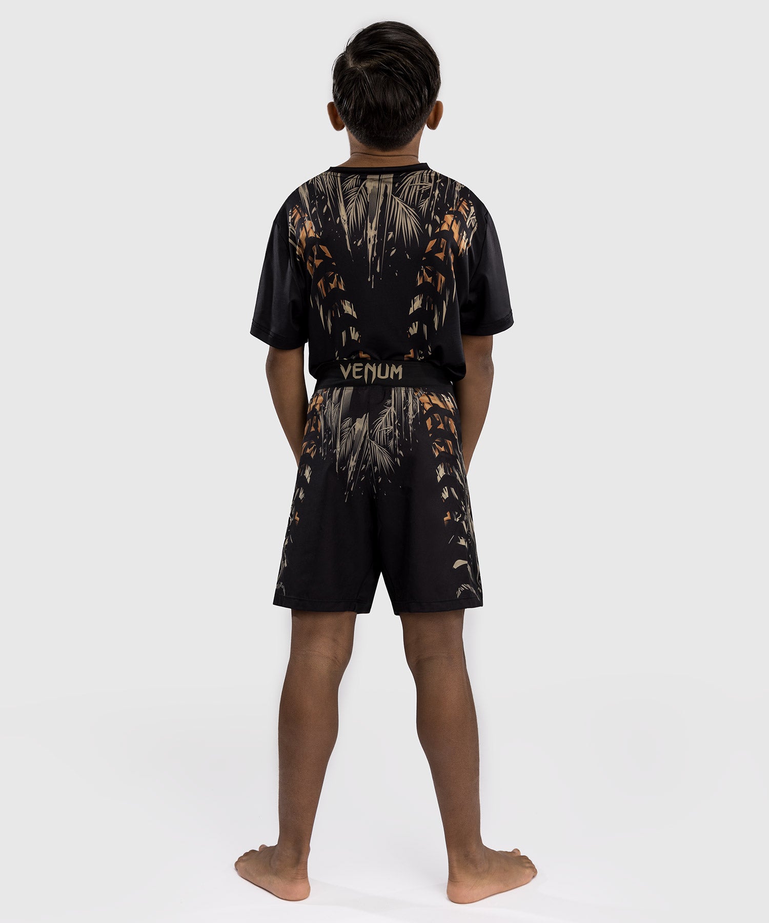 Short de Combat Venum Tiger pour Enfants - Noir/Orange Néon - product-type_Shorts de MMA