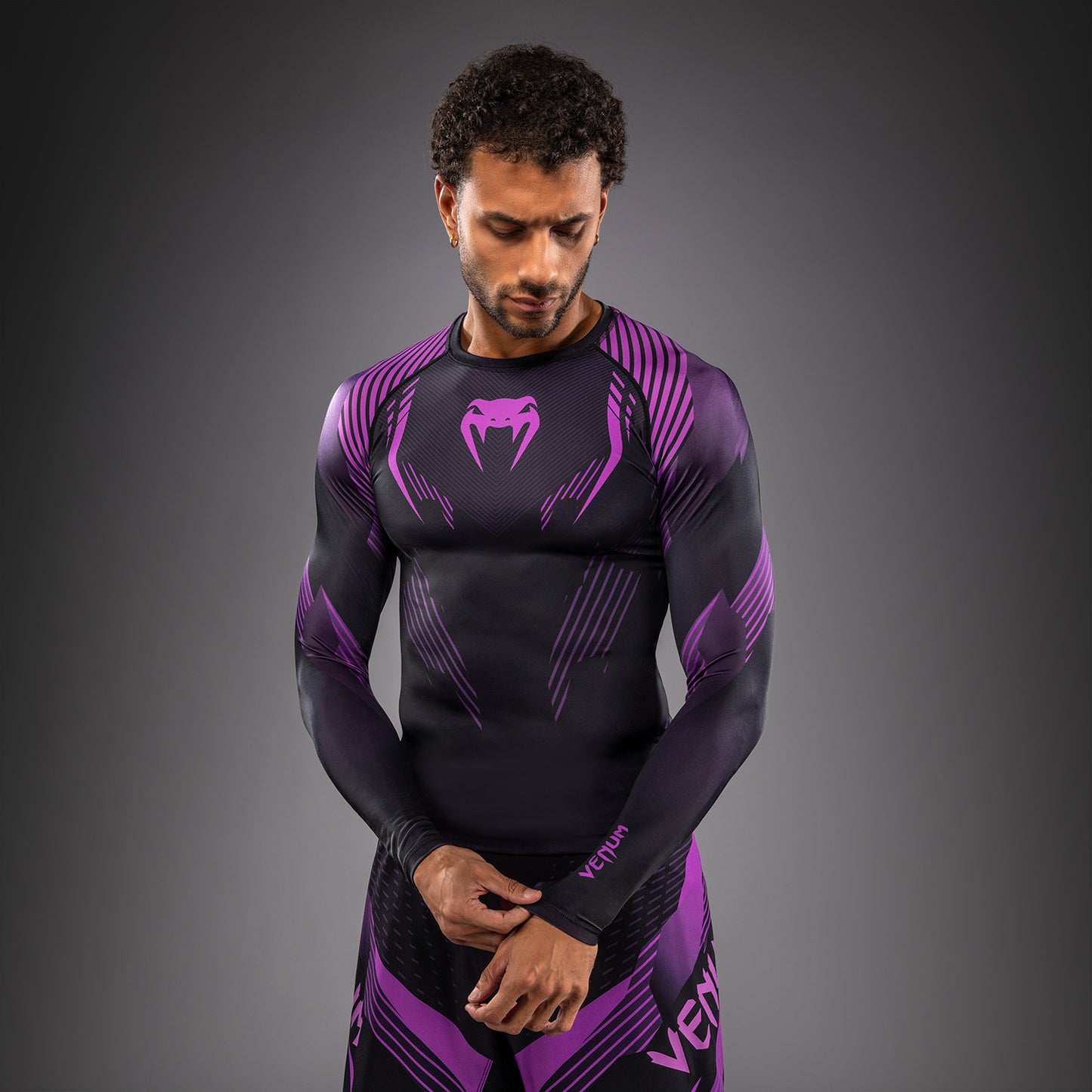 Rashguard à Manches Longues Venum No-Gi 6.0 - Noir/Violet