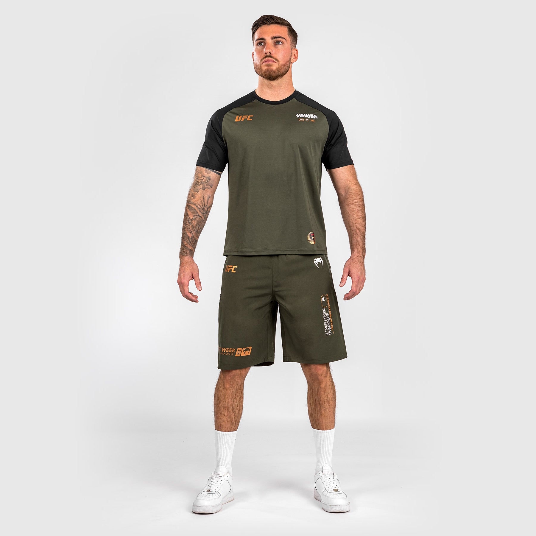 Short de performance pour Hommes UFC Adrenaline by Venum Fight Week - Kaki/Bronze - product-type_Shorts de training