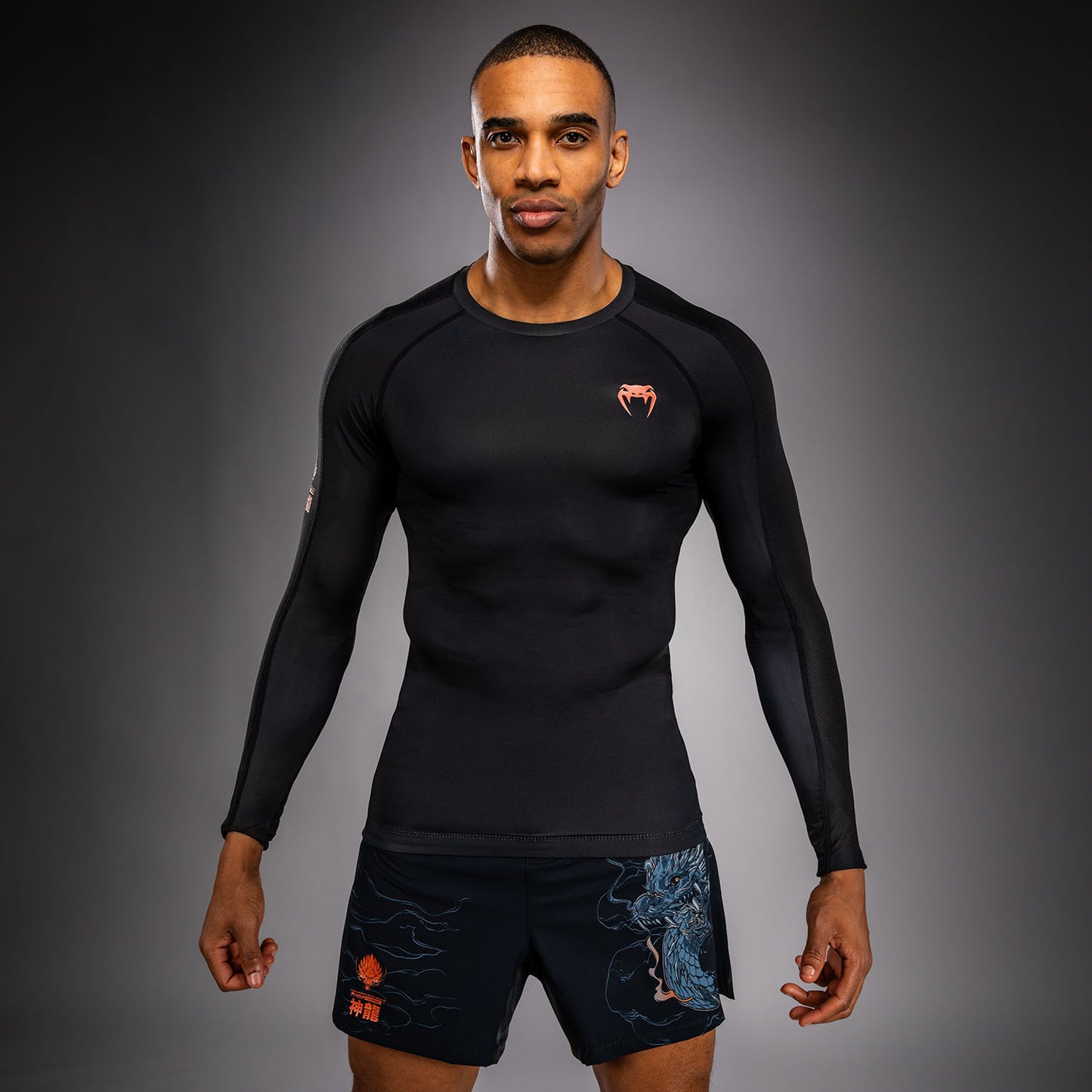 Rashguard à Manches Longues Venum Thunder Dragon – Noir/Gris/Cuivre - product-type_T-Shirts de Compression
