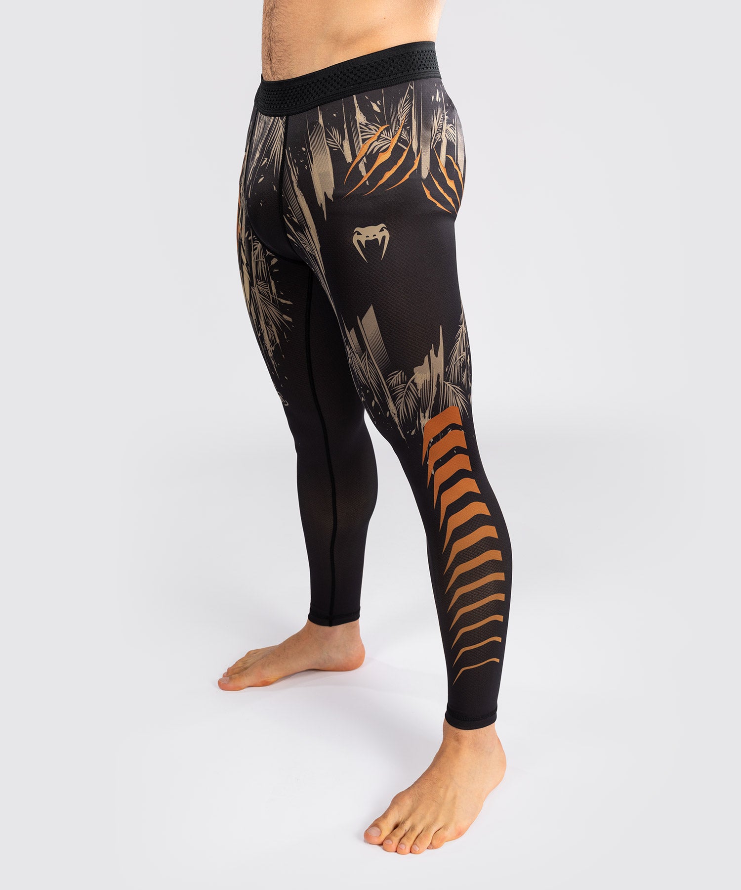Pantalon de Compression Venum Tiger pour Hommes - Noir/Orange Néon - product-type_Pantalons de Compression