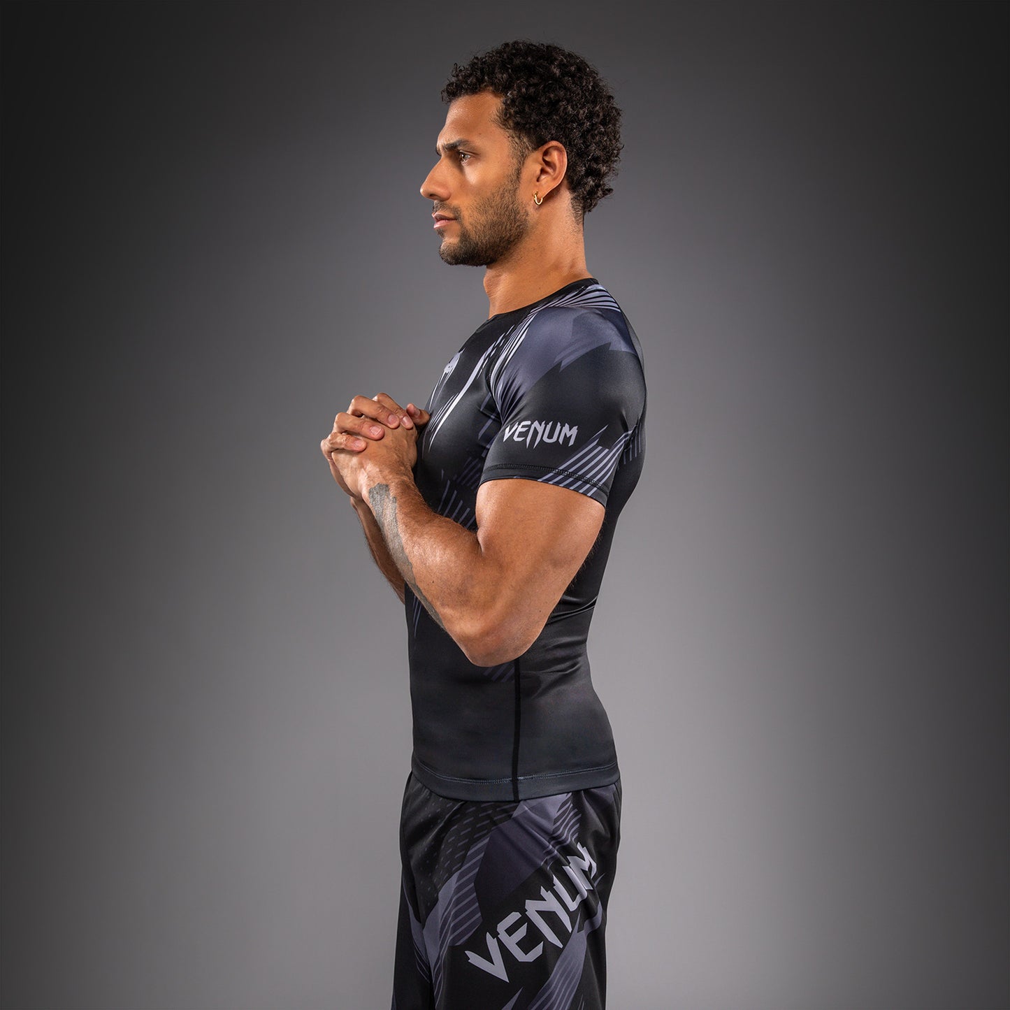 Rashguard à Manches Courtes Venum No-Gi 6.0 - Noir/Gris