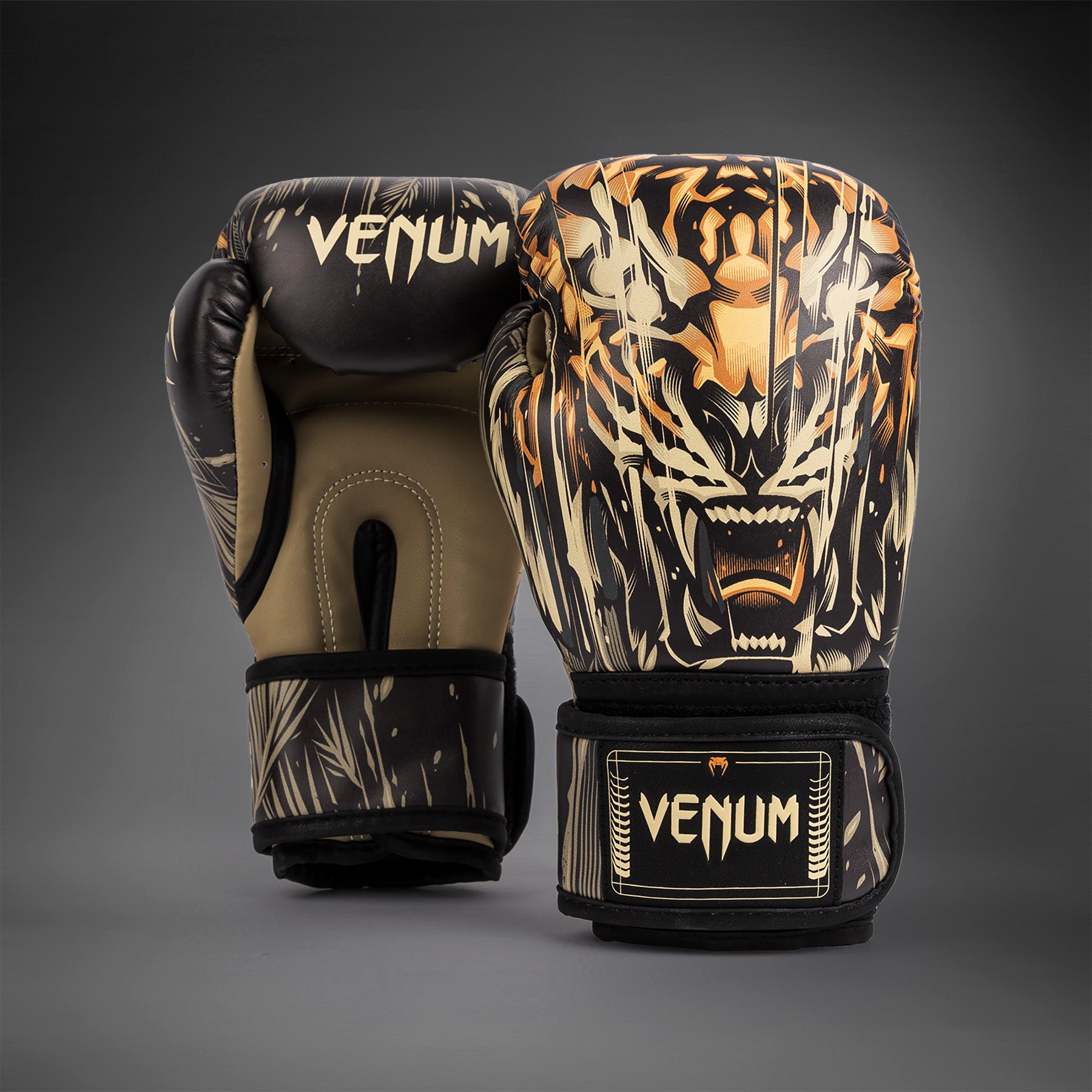 Gants de Boxe Venum Tiger pour Enfants - Noir/Orange Néon - product-type_Gants de boxe