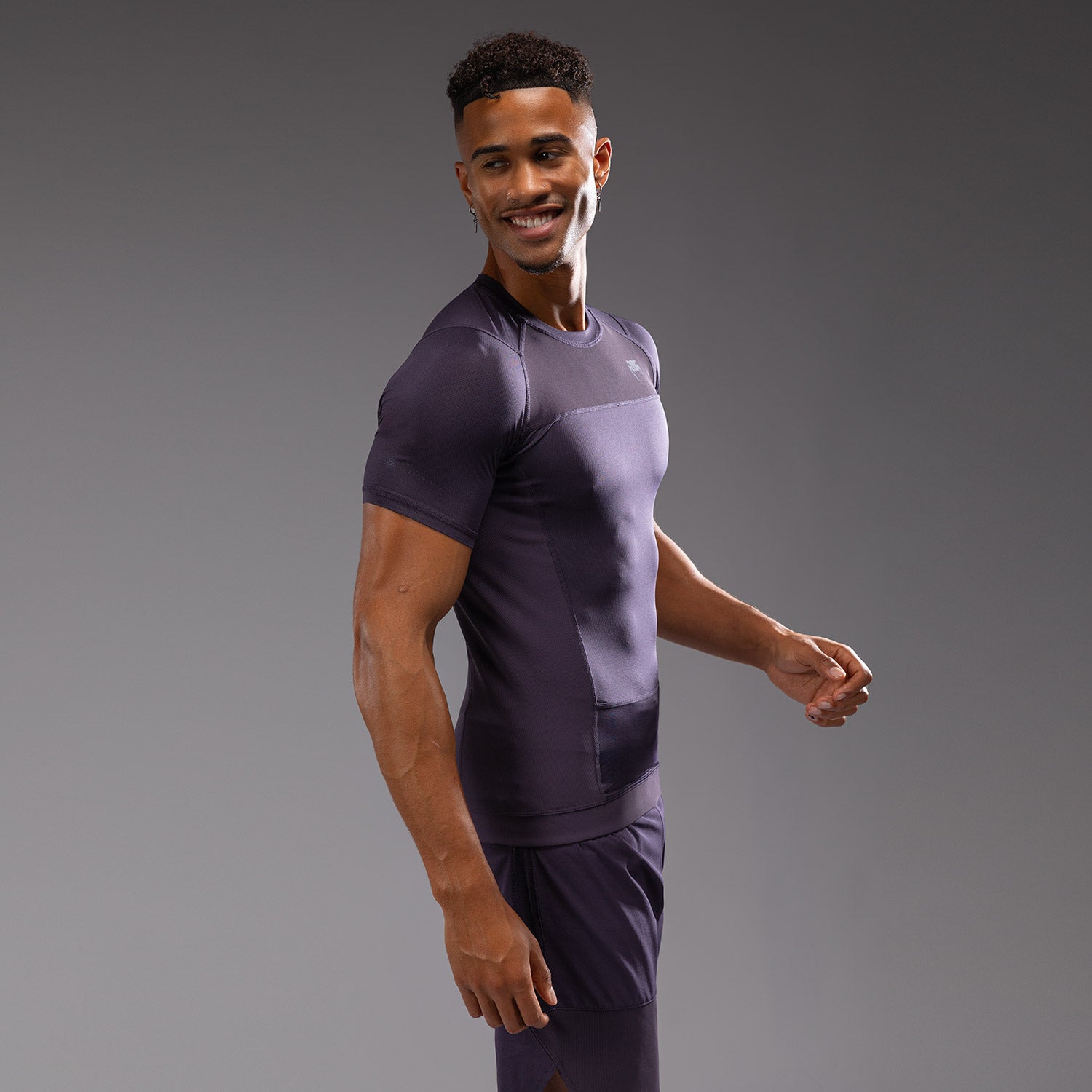 Rashguard à Manches Courtes Venum G-Fit Air pour Hommes - Violet Intense - product-type_T-Shirts de Compression