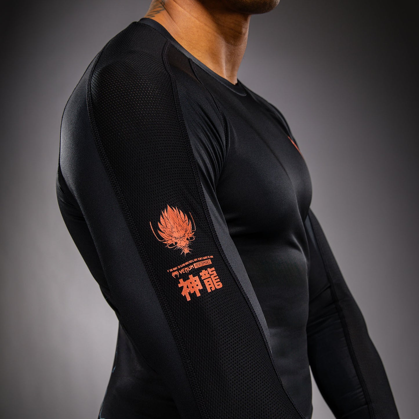 Rashguard à Manches Longues Venum Thunder Dragon – Noir/Gris/Cuivre - product-type_T-Shirts de Compression