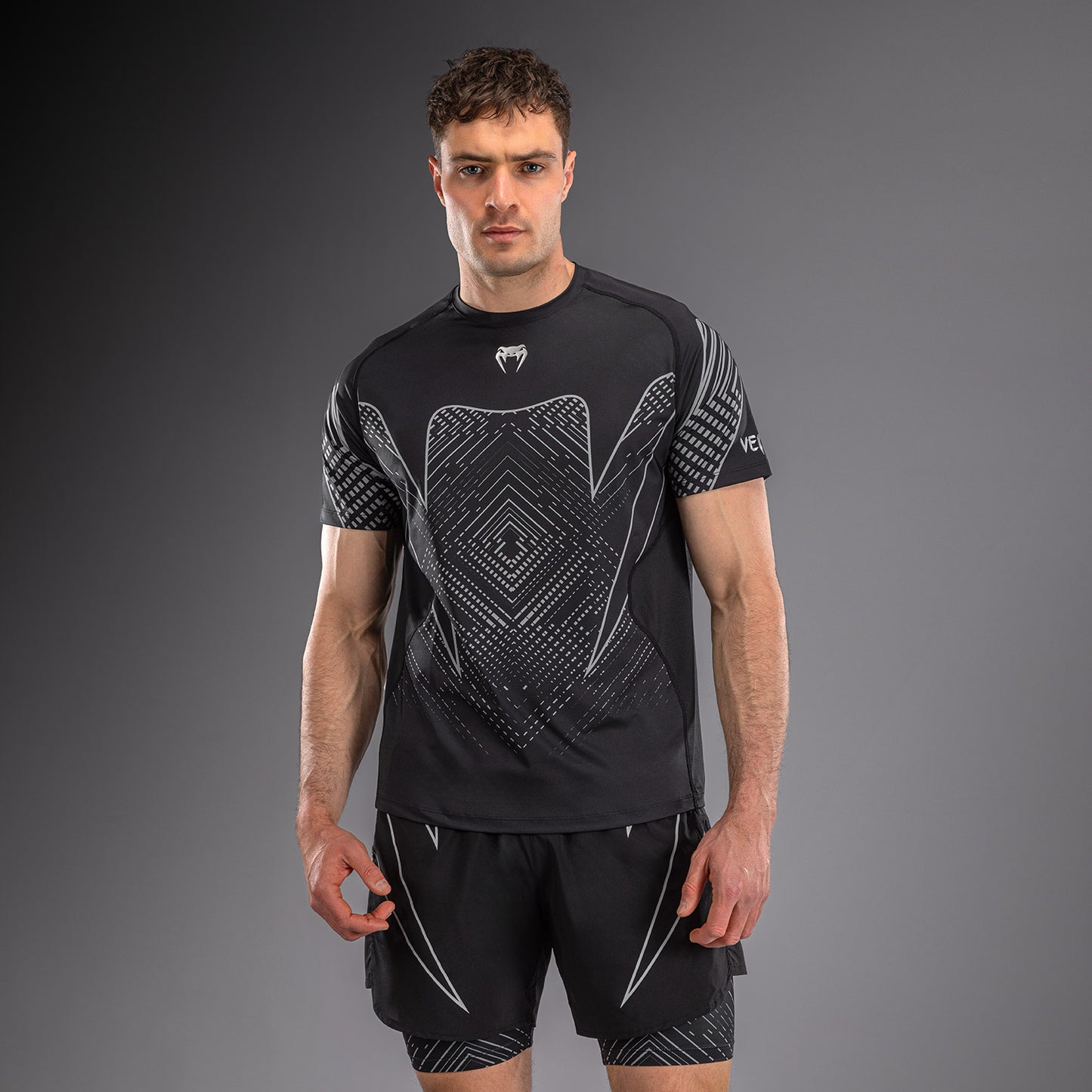 T-shirt Dry Tech Venum Midnight Fury – Noir/Gris/Argent