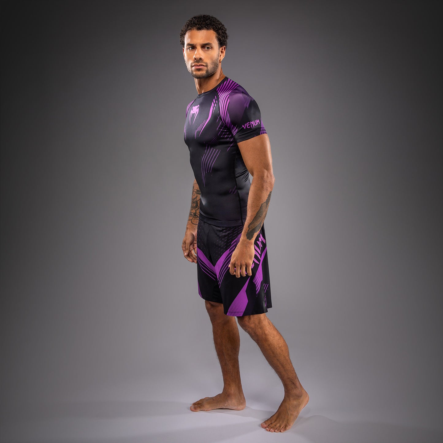 Rashguard à Manches Courtes Venum No-Gi 6.0 - Noir/Violet