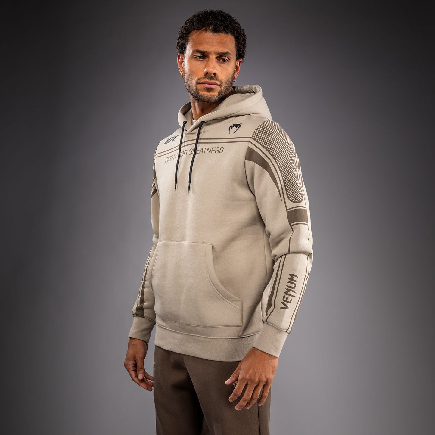 Sweat à Capuche pour Homme Venum UFC Unity by Venum Authentic Fight Week - Sable