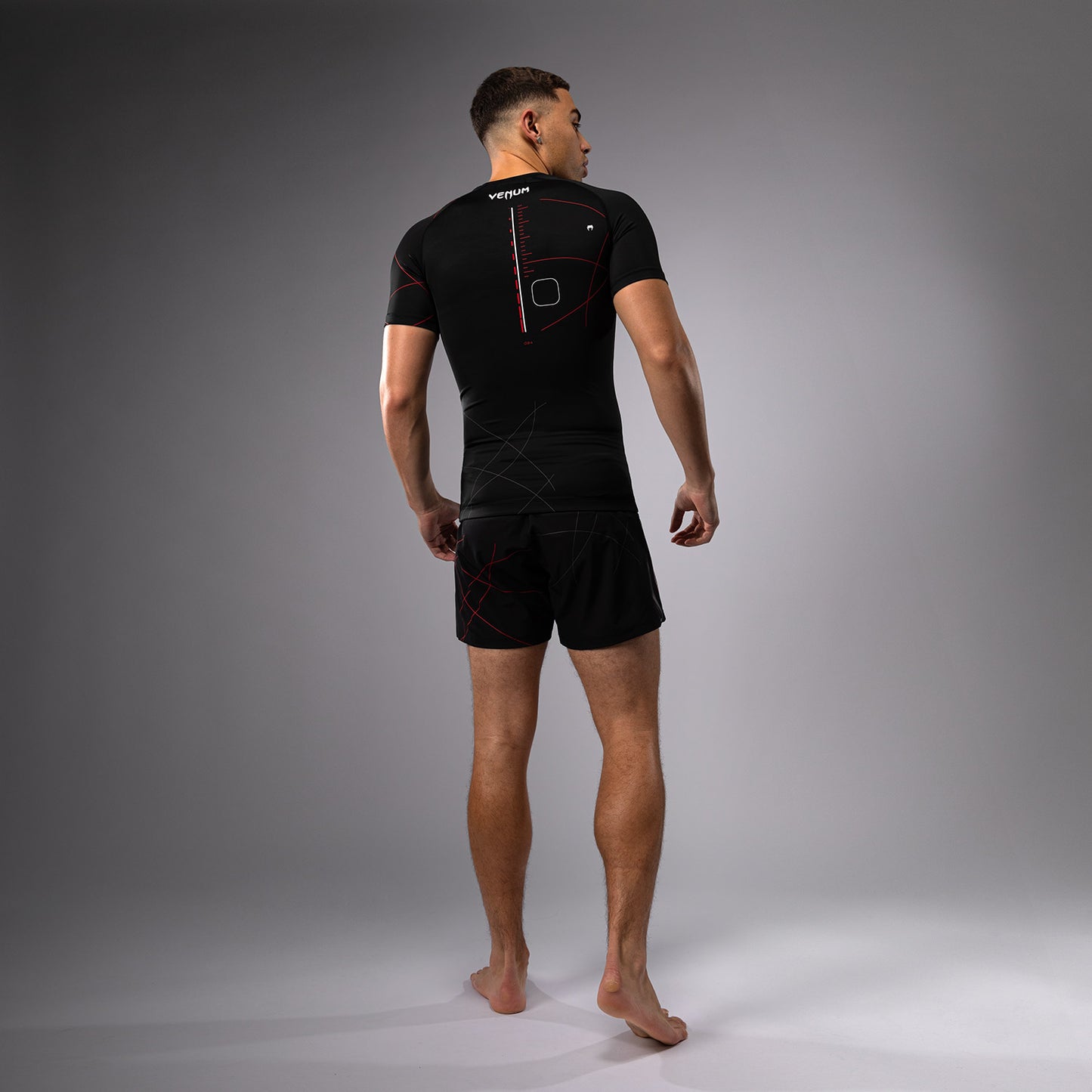 Rashguard Manches Courtes Venum Tactical XT- Noir/Rouge Feu - product-type_T-Shirts de Compression