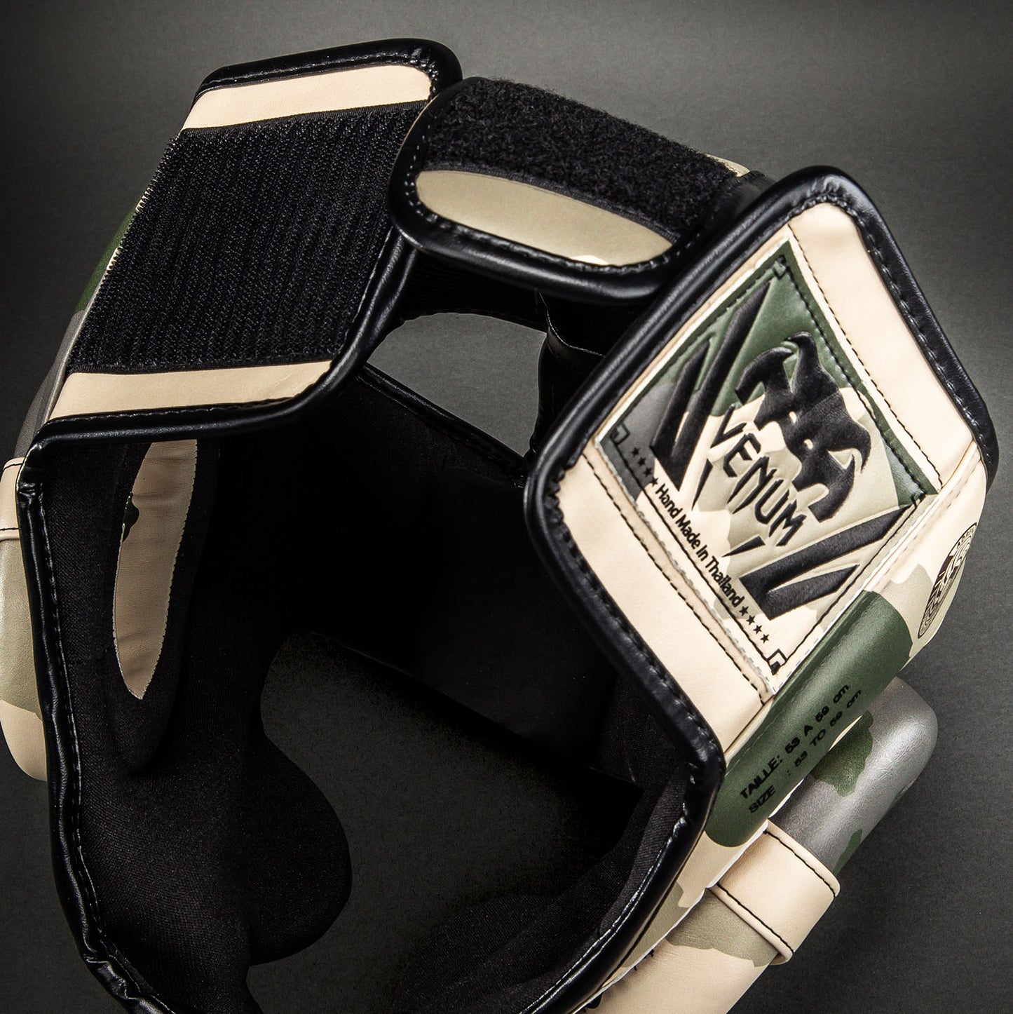 Casque de protection Venum Elite Camo – Kaki/Blanc Cassé