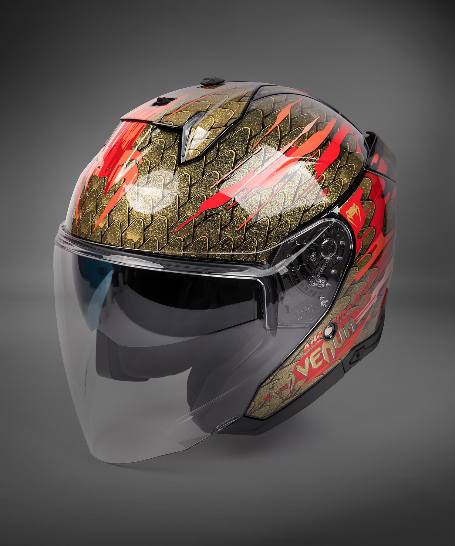 Casque de moto Venum x Shark SKWAL i3 JET - Rouge/Or - product-type_Casque de Moto