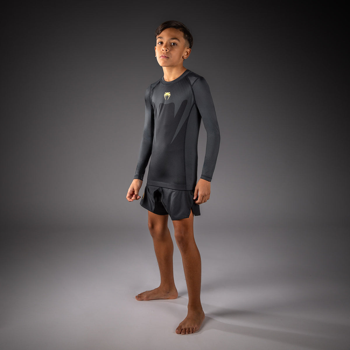Rashguard manches longues pour Enfant Venum Attack - Noir/Or