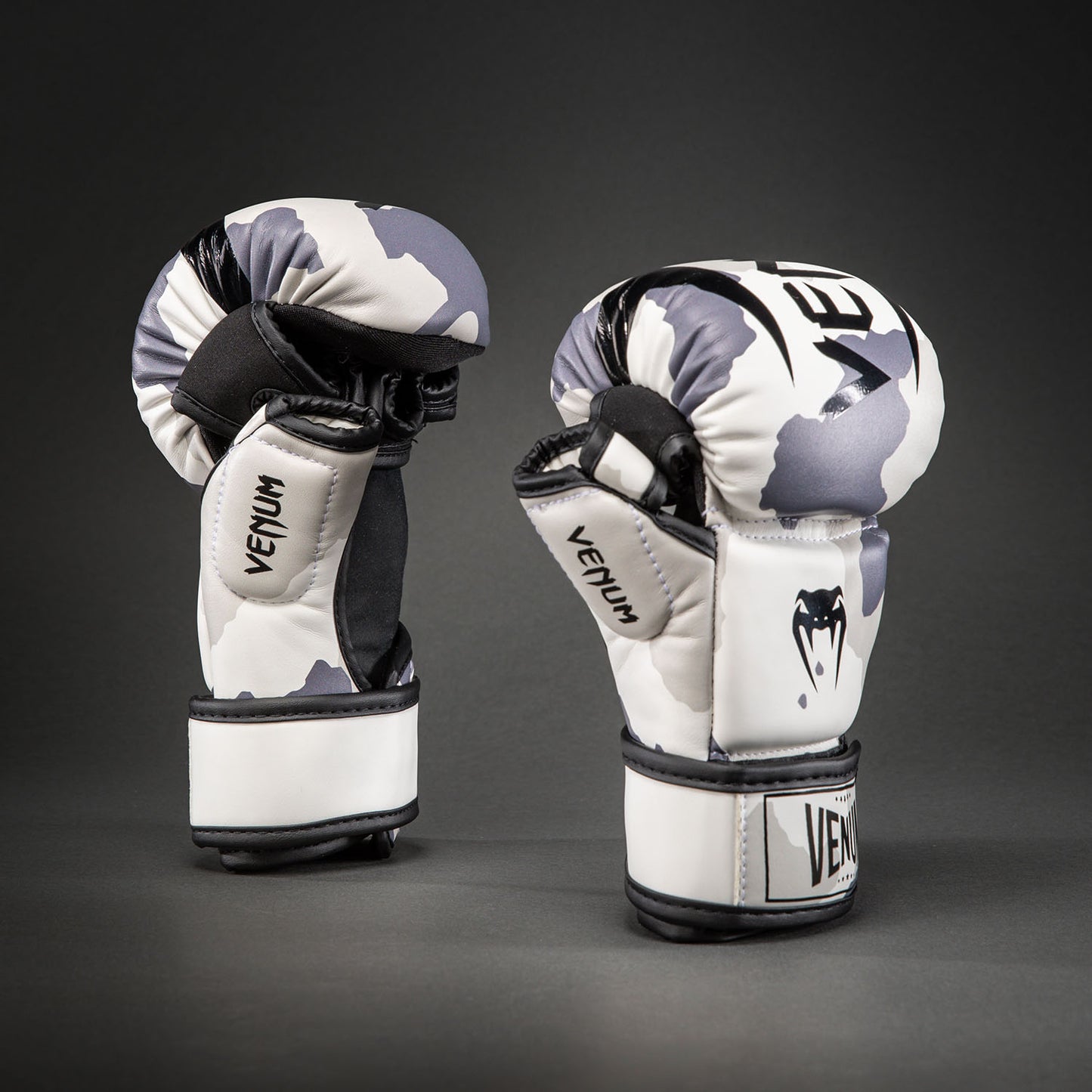 Gants de Sparring Venum Elite - Blanc/Gris Clair