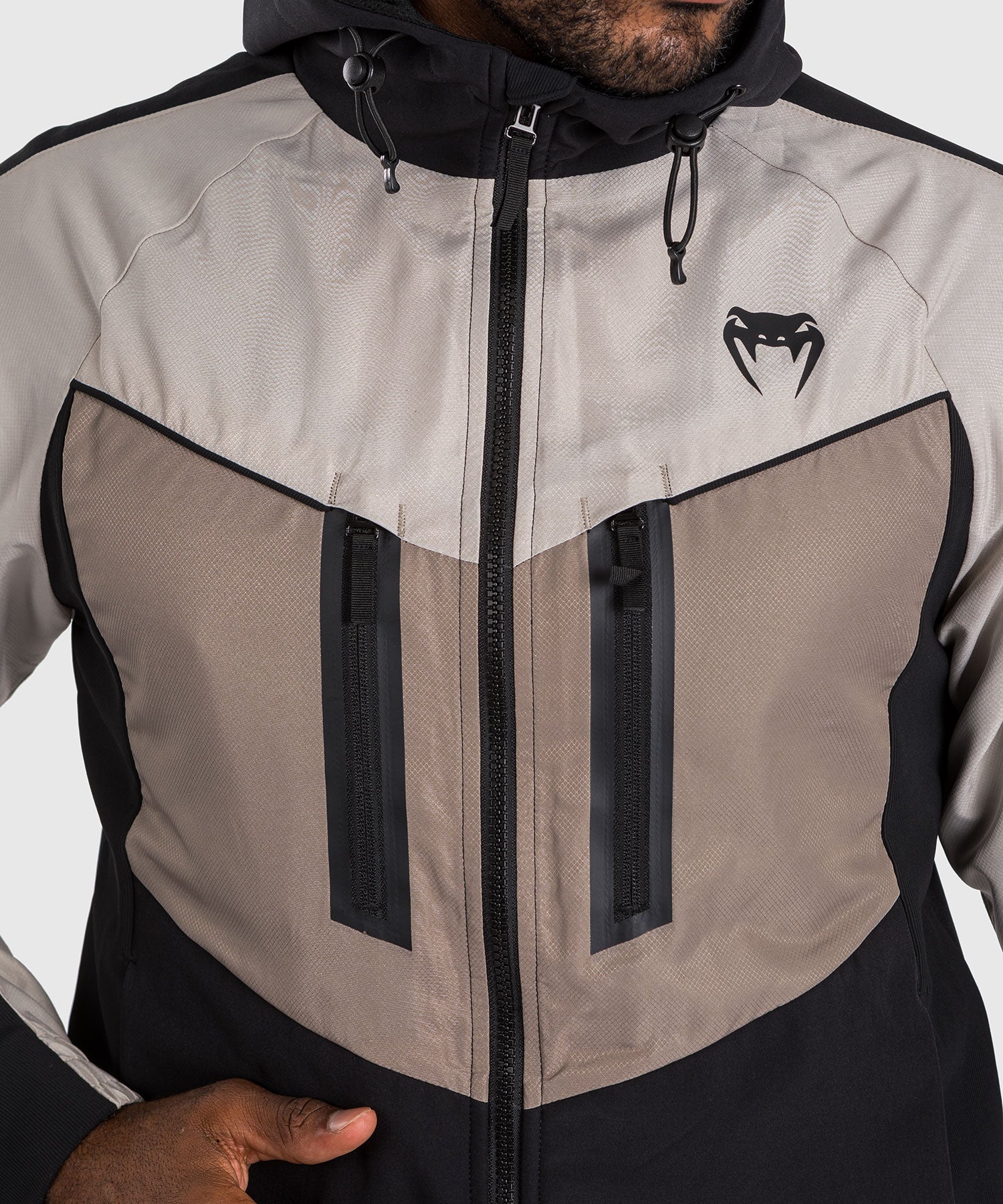 Veste de survêtement Venum Laser 3.0 - Noir/Sable - product-type_Vestes