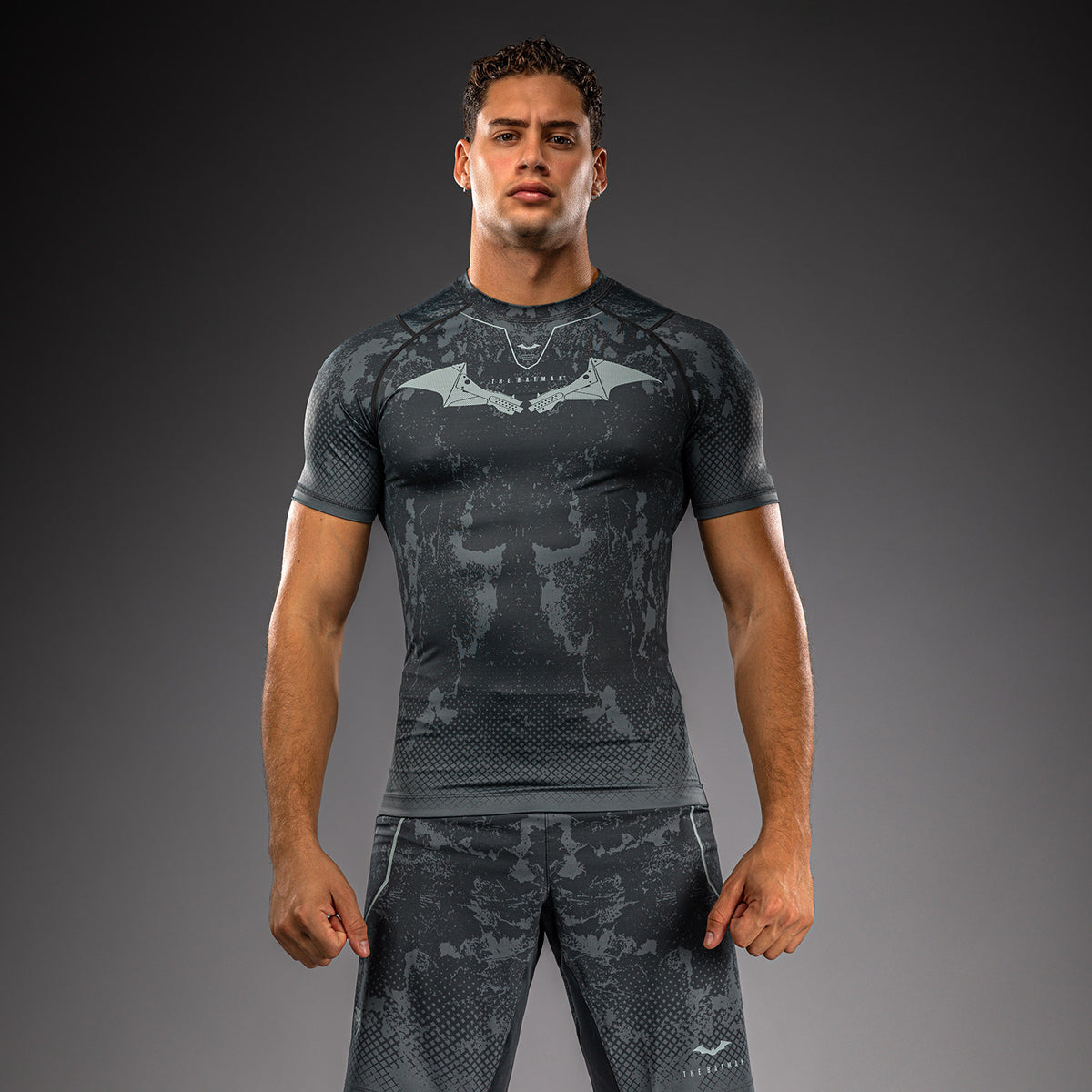 Rashguard à manches courtes Venum x Batman - Gris