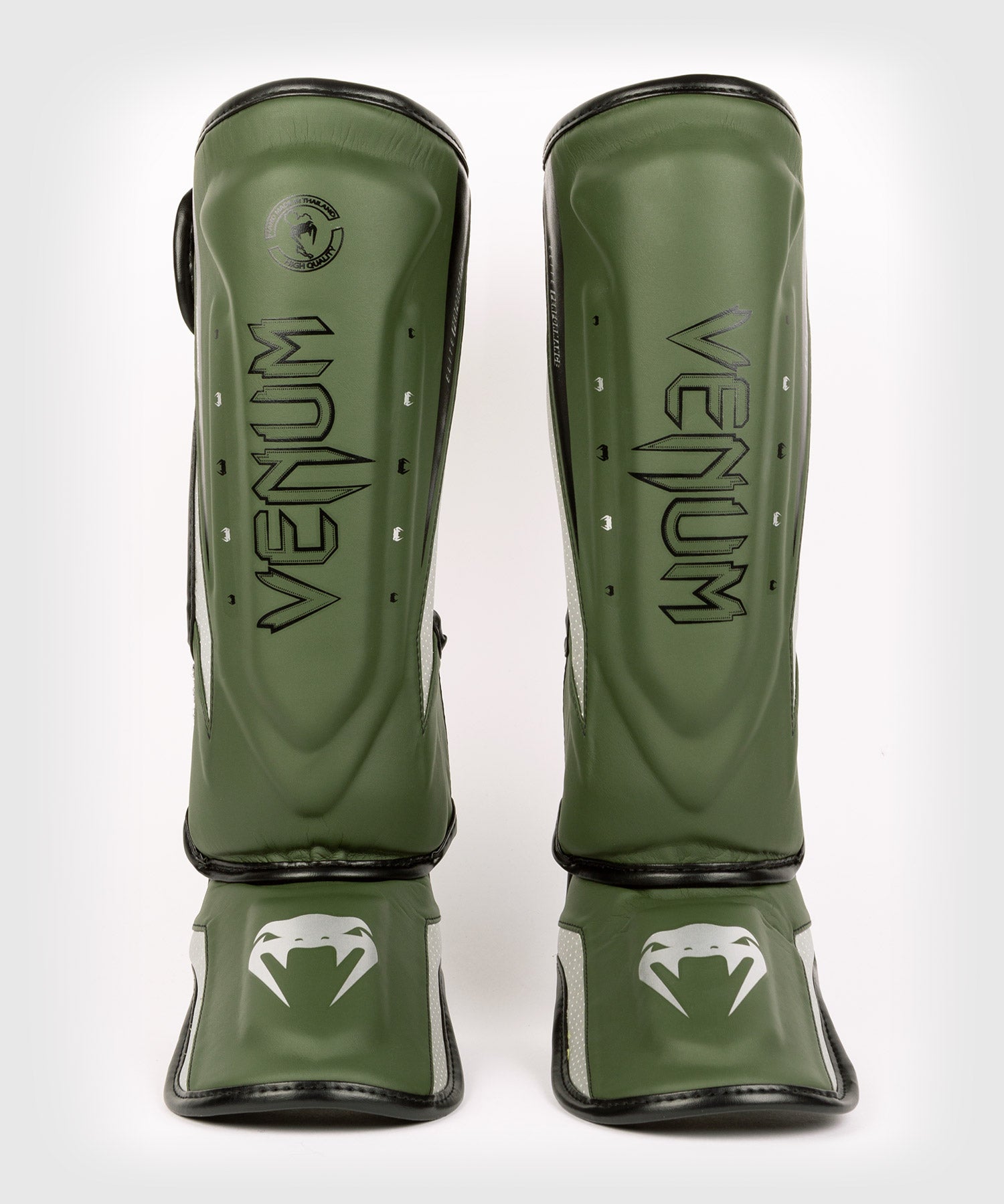 Protège-Tibias Venum Elite Evo - Kaki/Argent - product-type_Protège-tibias
