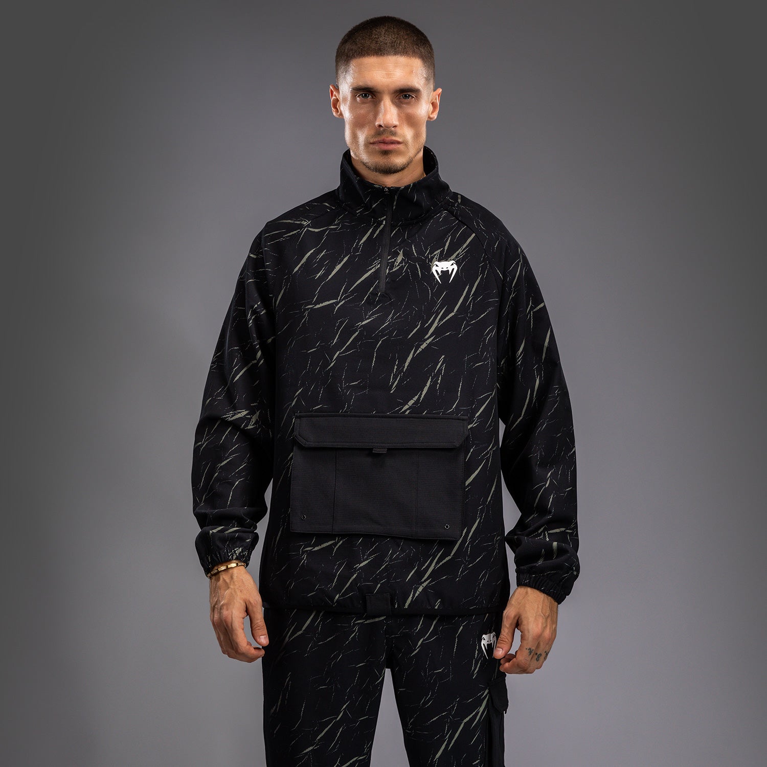Veste de Survêtement Pour Hommes Venum Trooper - Noir/Beige - product-type_Sweatshirts