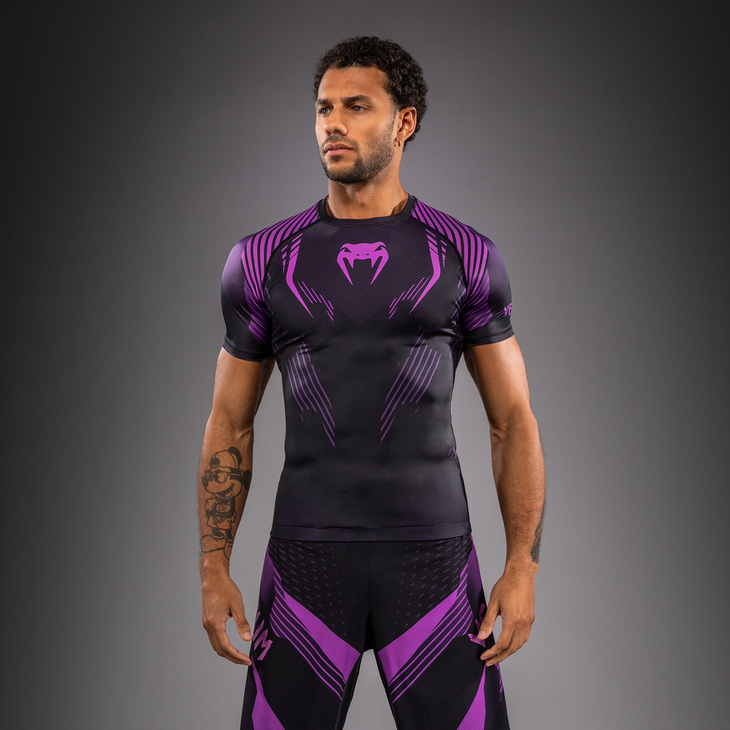 Rashguard à Manches Courtes Venum No-Gi 6.0 - Noir/Violet