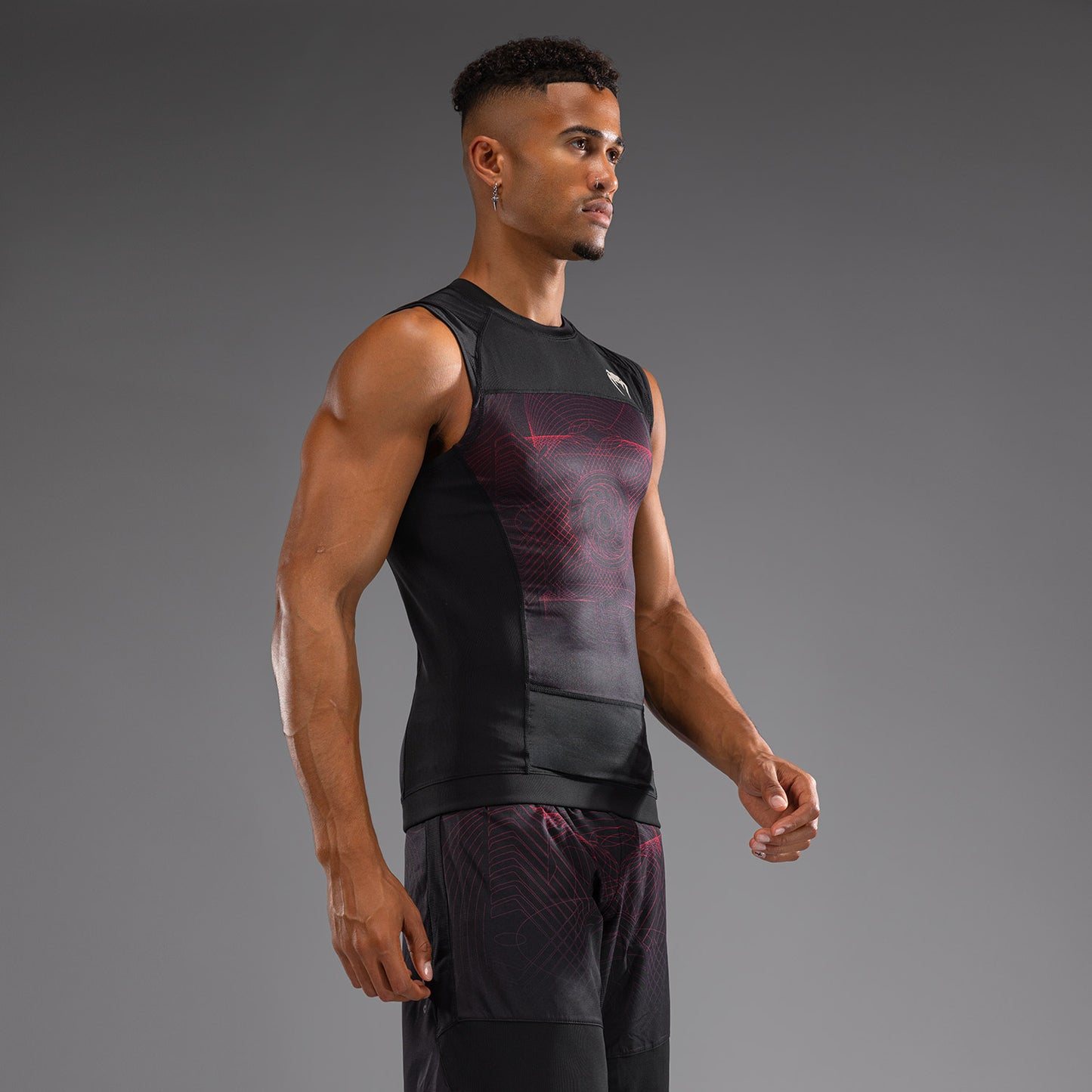Rashguard sans Manches Venum G-Fit Air pour Hommes - Noir Profond/Rouge Feu - product-type_T-Shirts de Compression