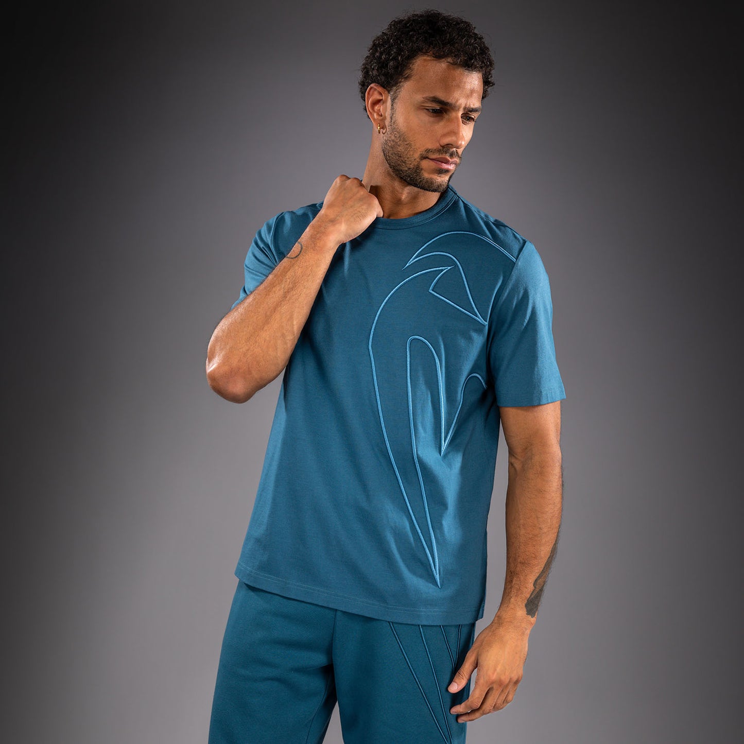 T-shirt en Coton Venum Giant 3D - Bleu Océan